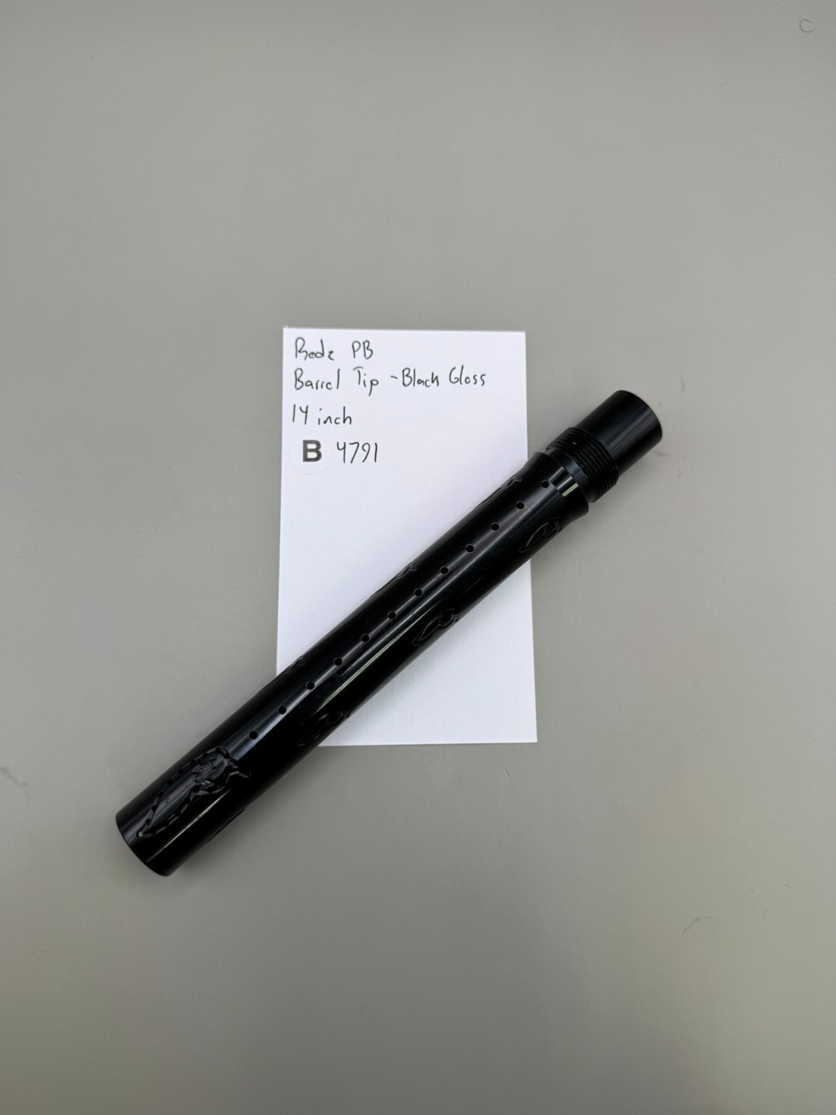Redz PB Paintball Barrel Tip-Black Gloss 14 inch