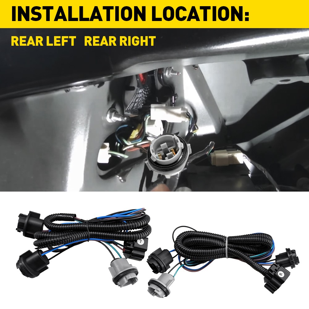 For 2007-2013 Chevy Silverado 1500 2500 3500 2X L&R Tail Light Rear Wire Harness