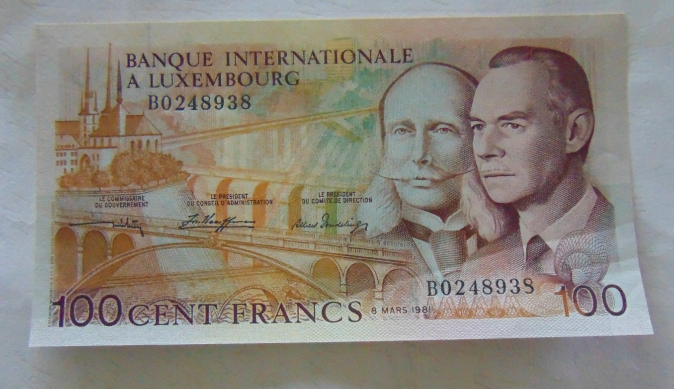 26.04#40: LUXEMBOURG 100 Francs 1981 UNC
