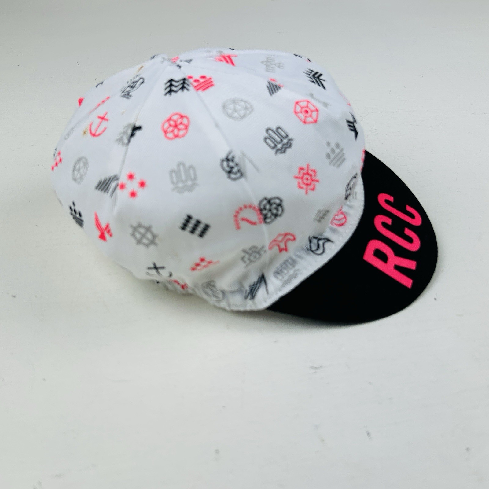 Rapha RCC Cap Cycling Hat Pink White Black One Size Fits Most
