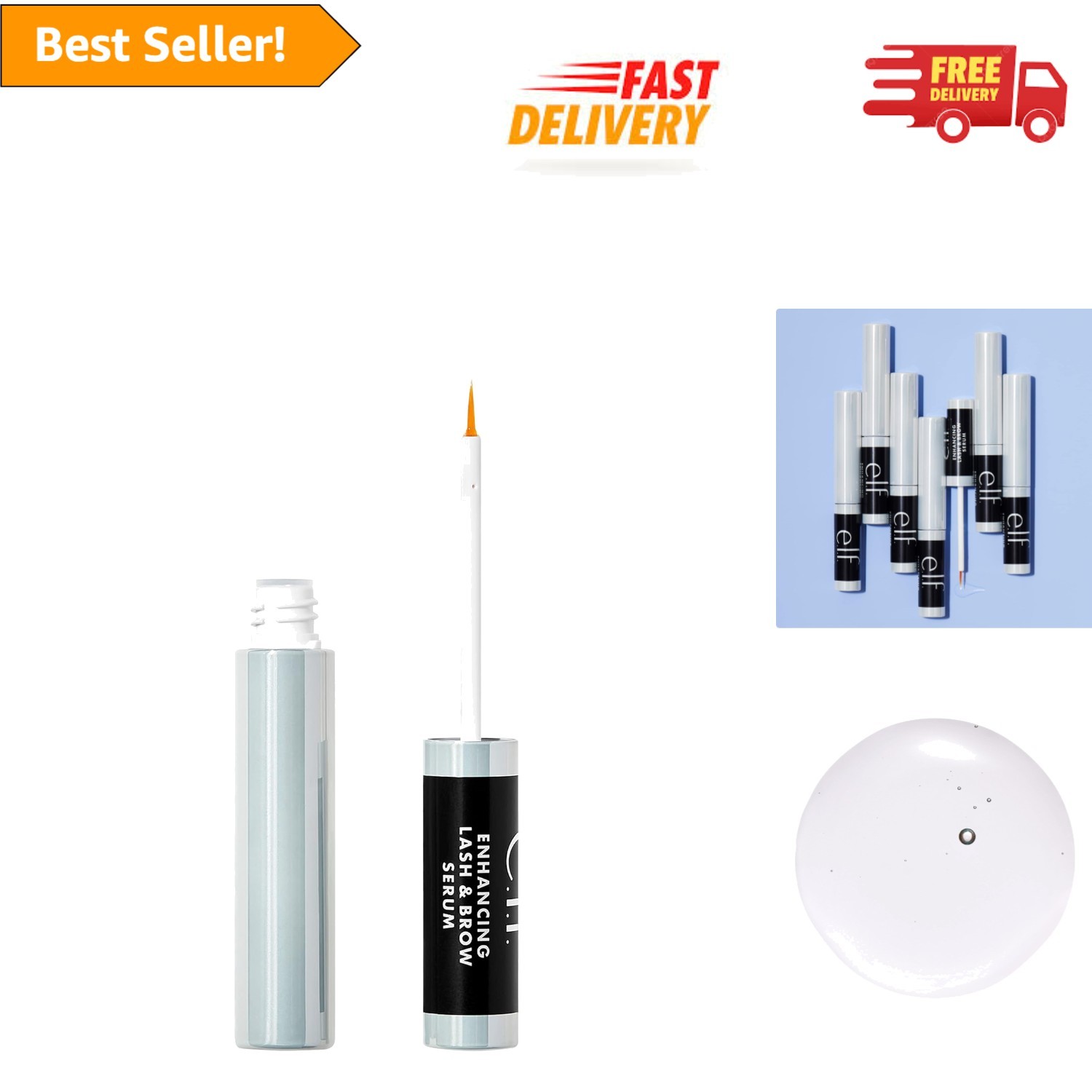 Lightweight Conditioning Lash & Brow Serum - Clear 0.12 Fl Oz for All Skin Types