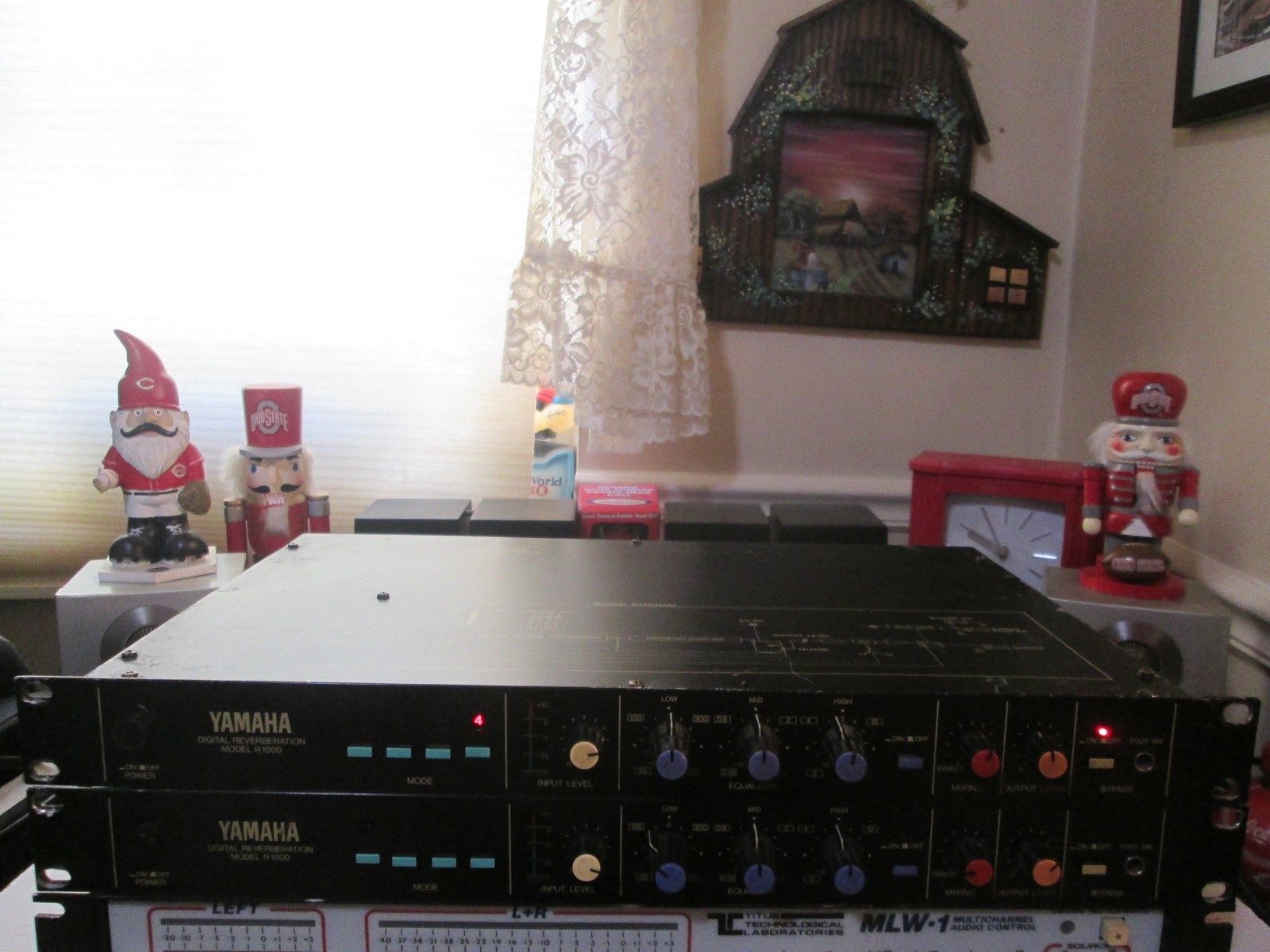 2 Yamaha Digital Reverberation Model R1000 AS-IS Untested  Parts or Repair