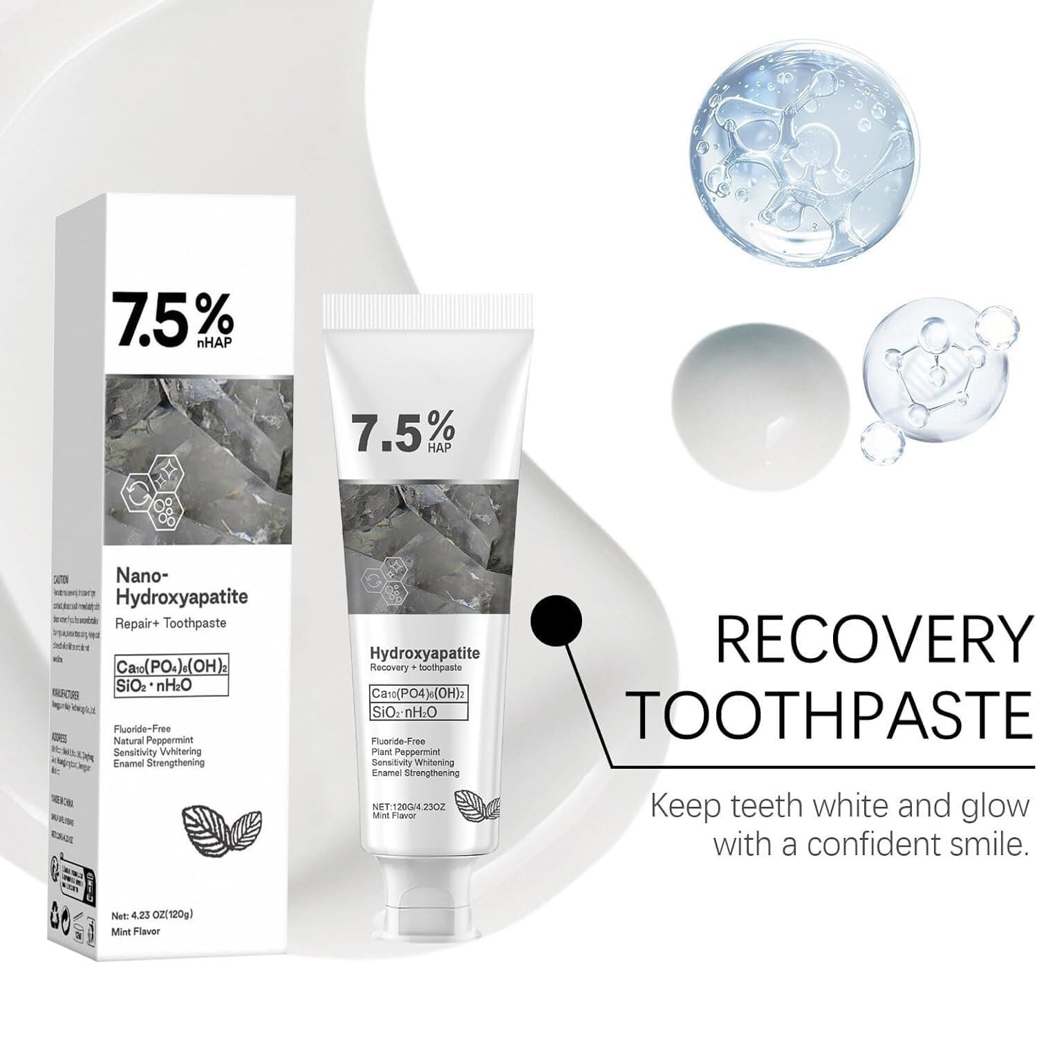 Hydroxyapatite Toothpaste, Deep Cleaning Toothpaste, Advanced Enamel Protection~