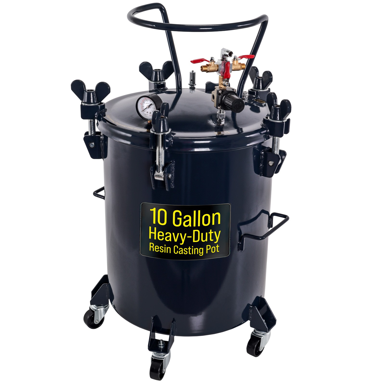 Resin Casting 10 Gallon (40 Liters) Pressure Pot Tank - Air Tight Clamp On Lid