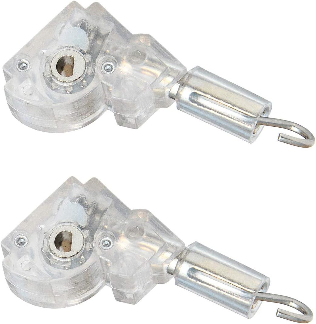 2pcs 1" Blinds Wand Tilter Mechanism with D Shaped Gear 5/32" Hook Connection