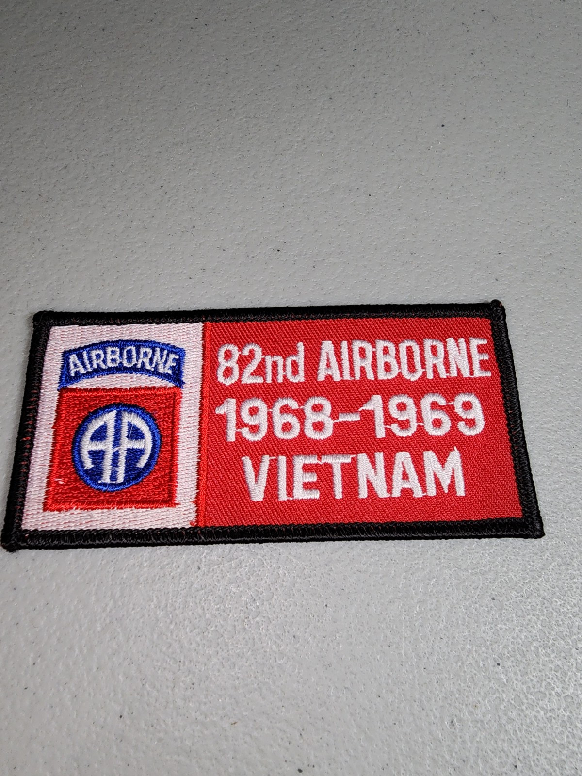 82nd Airborne 1968-1969 Vietnam Embroidered Patch 4" x 2" Sew On or Iron On