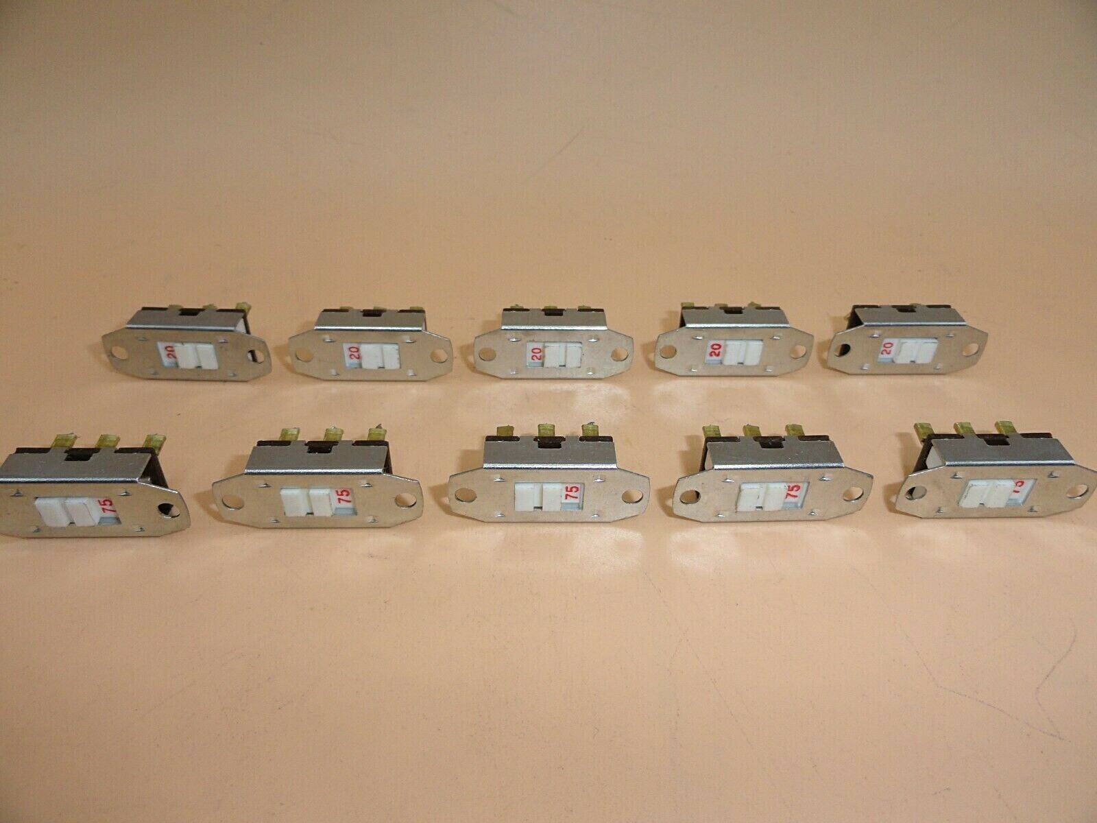 RECESSED SLIDE SWITCH  11A/125VAC (LOT OF 10 )