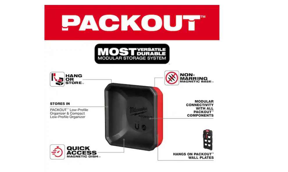 Milwaukee PACKOUT Magnetic Bin Tool Holder, Organize & Store Small Items