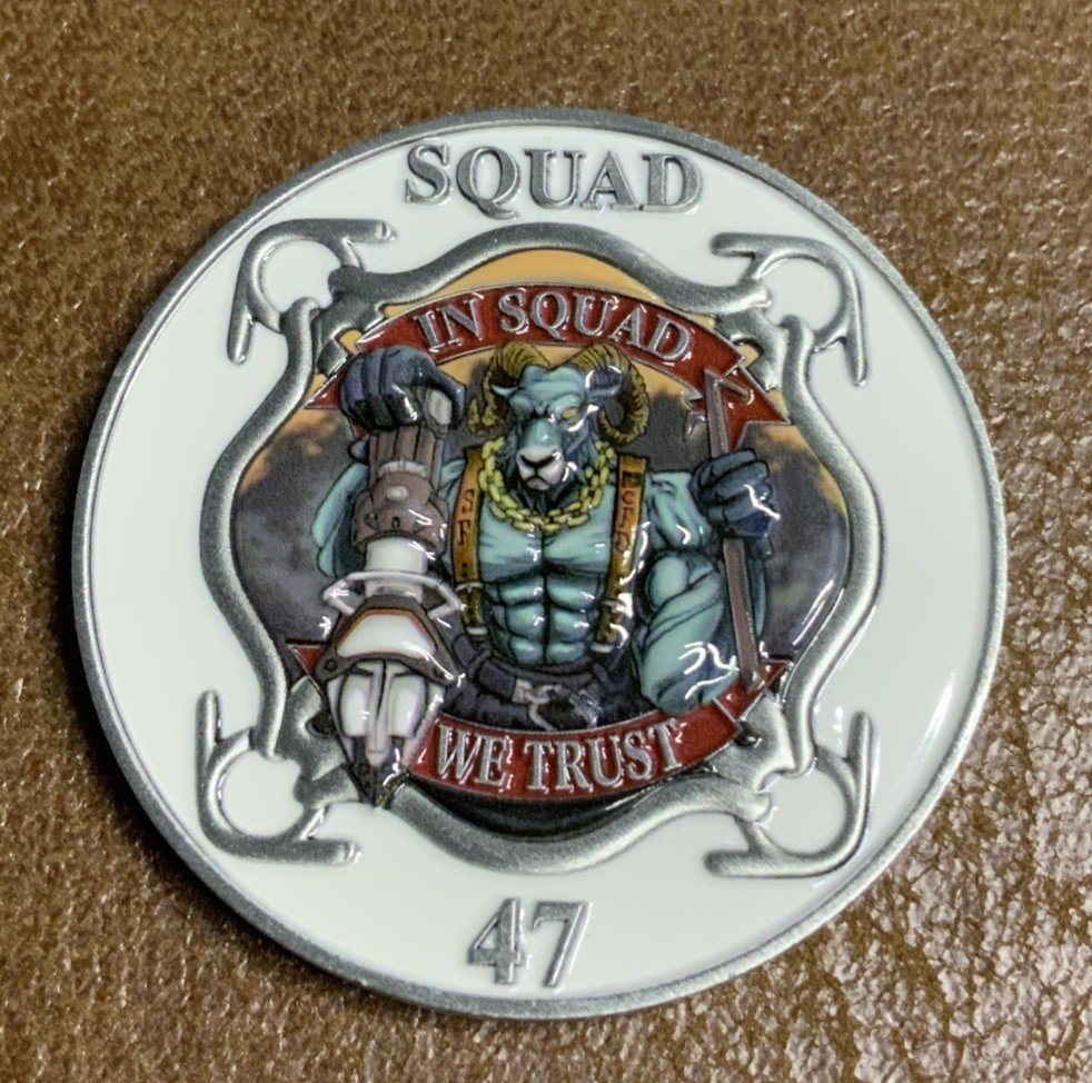 Clearwater Fire & Rescue Squad 47 Challenge Coin ‘In Squad We Trust’