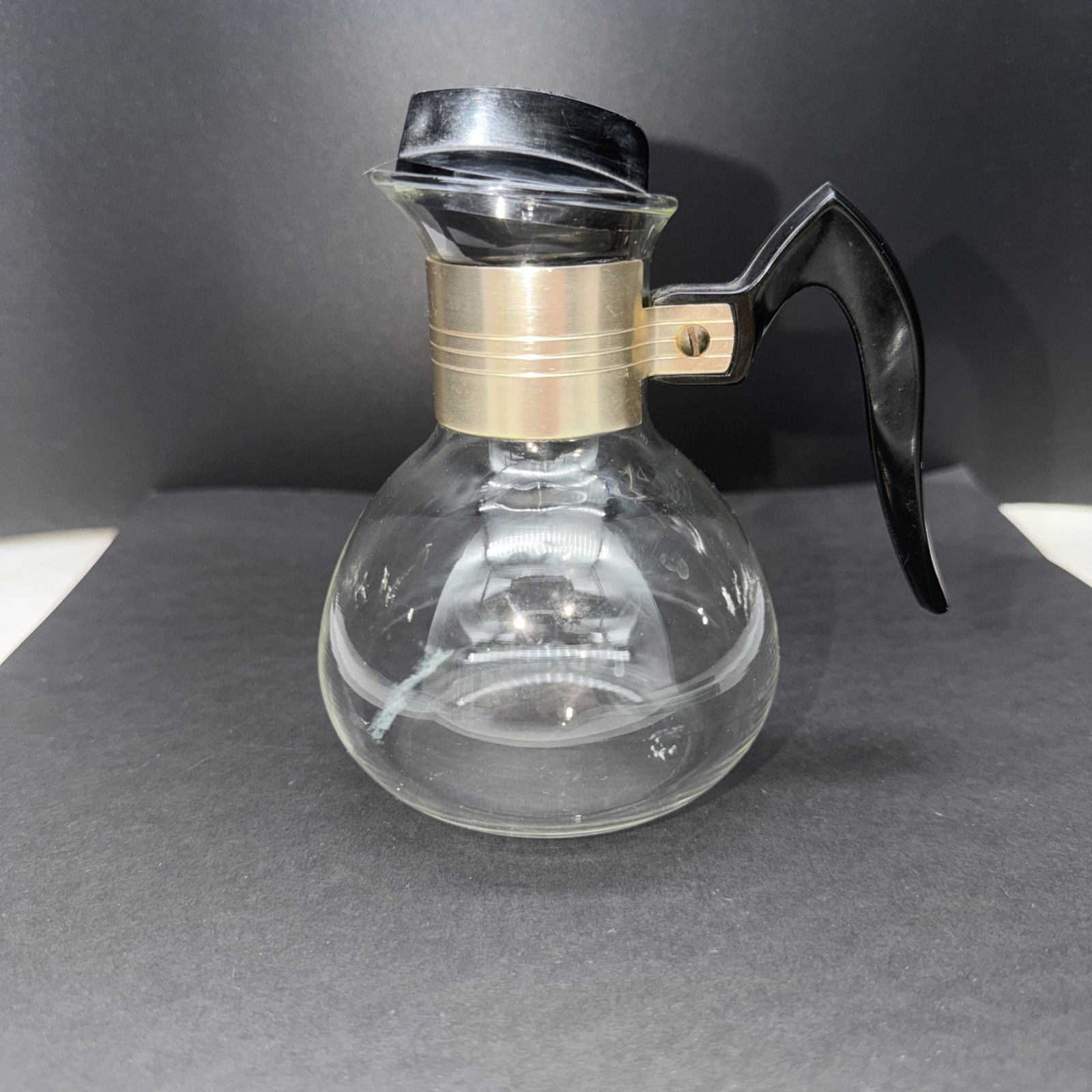 Cory Glass Coffee Carafe 5.5" – Replacement Small Size – Black Handle & Lid
