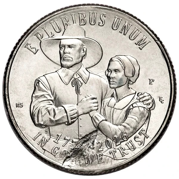 2026 P Mayflower Compact Quarter with a Struck-Through (UNC)