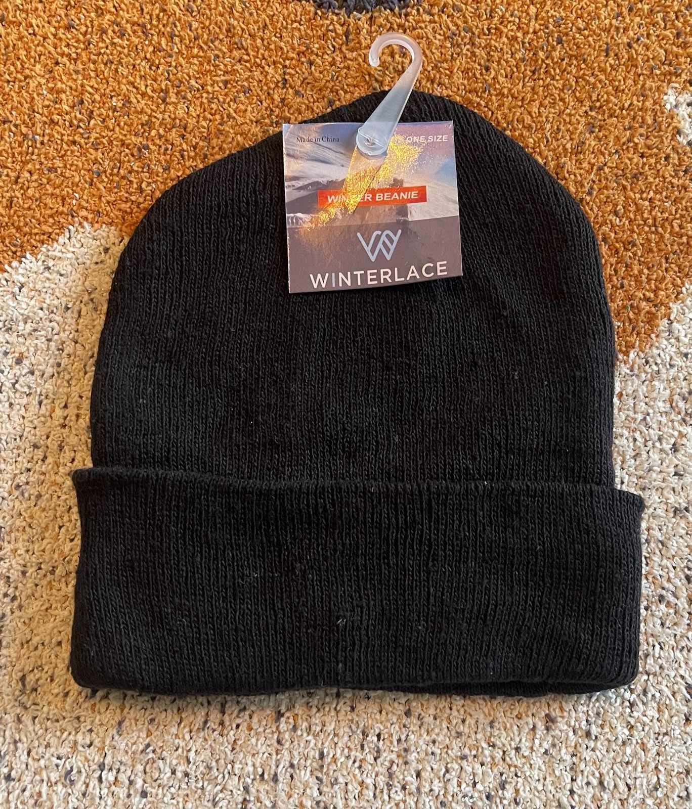 Kids One Size Black Winterlace Winter Beanie NWT