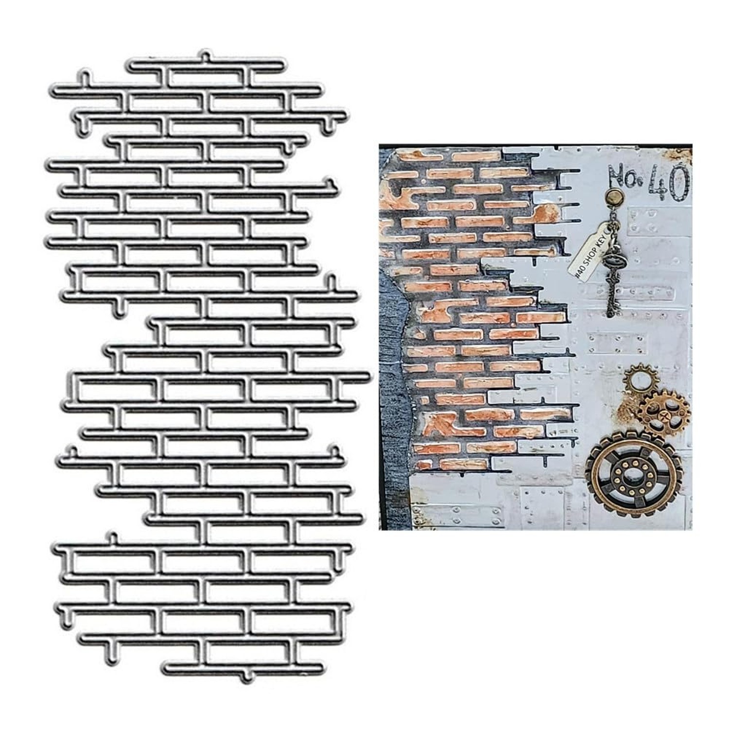 Brick Irregular Net Cutting Dies, Wall Net Die Cuts Metal Embossing Stencils ...