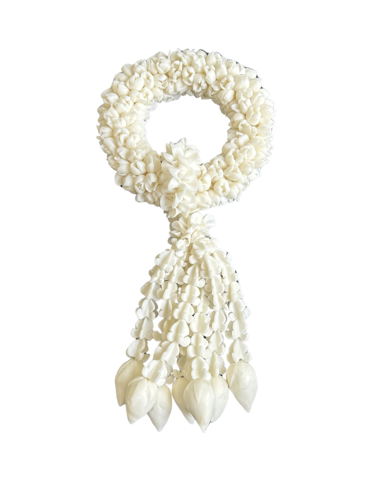 White Clay Garland Buddha Worship 6", 8", 10" long