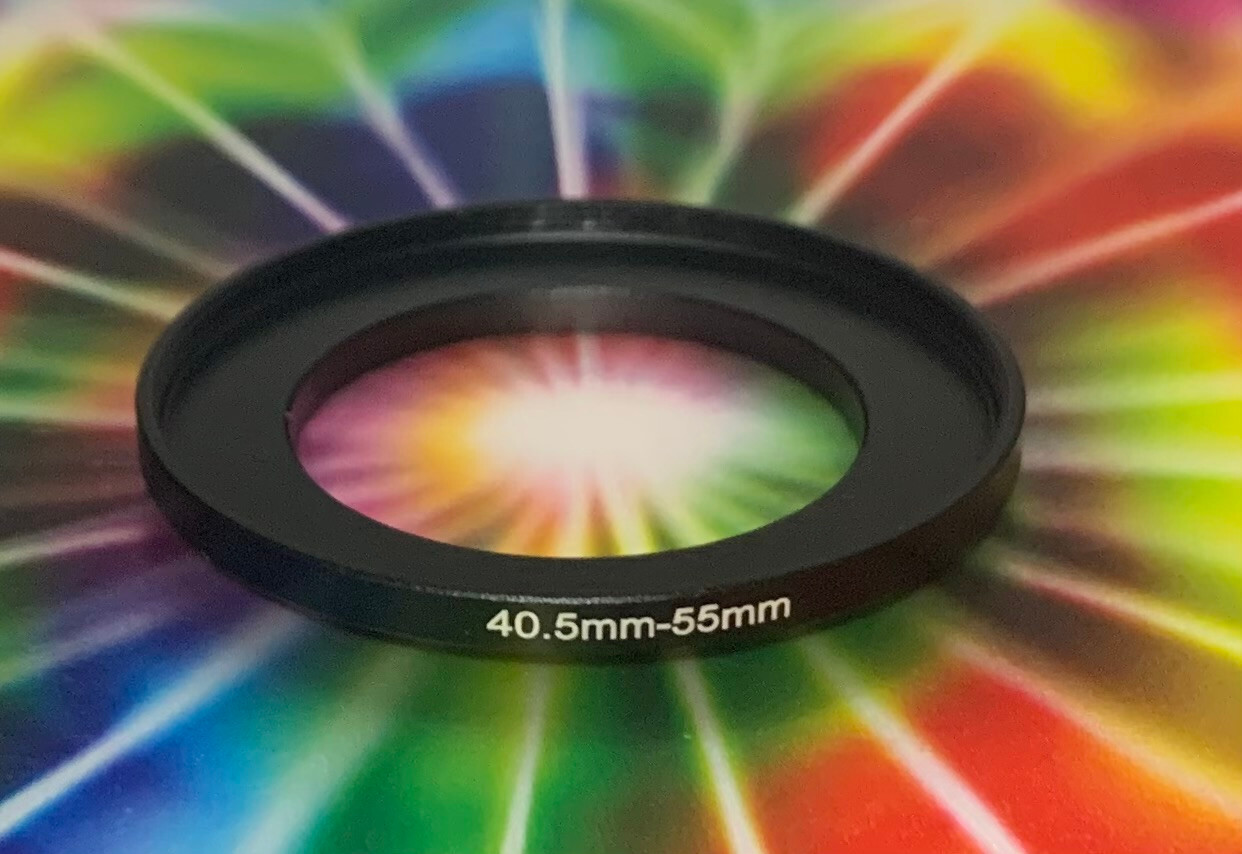 1 (ONE) ADAPTER-RING Black 40.5mm to 55mm 40.5-55 mm Step Up Filter Ring 40.5-55
