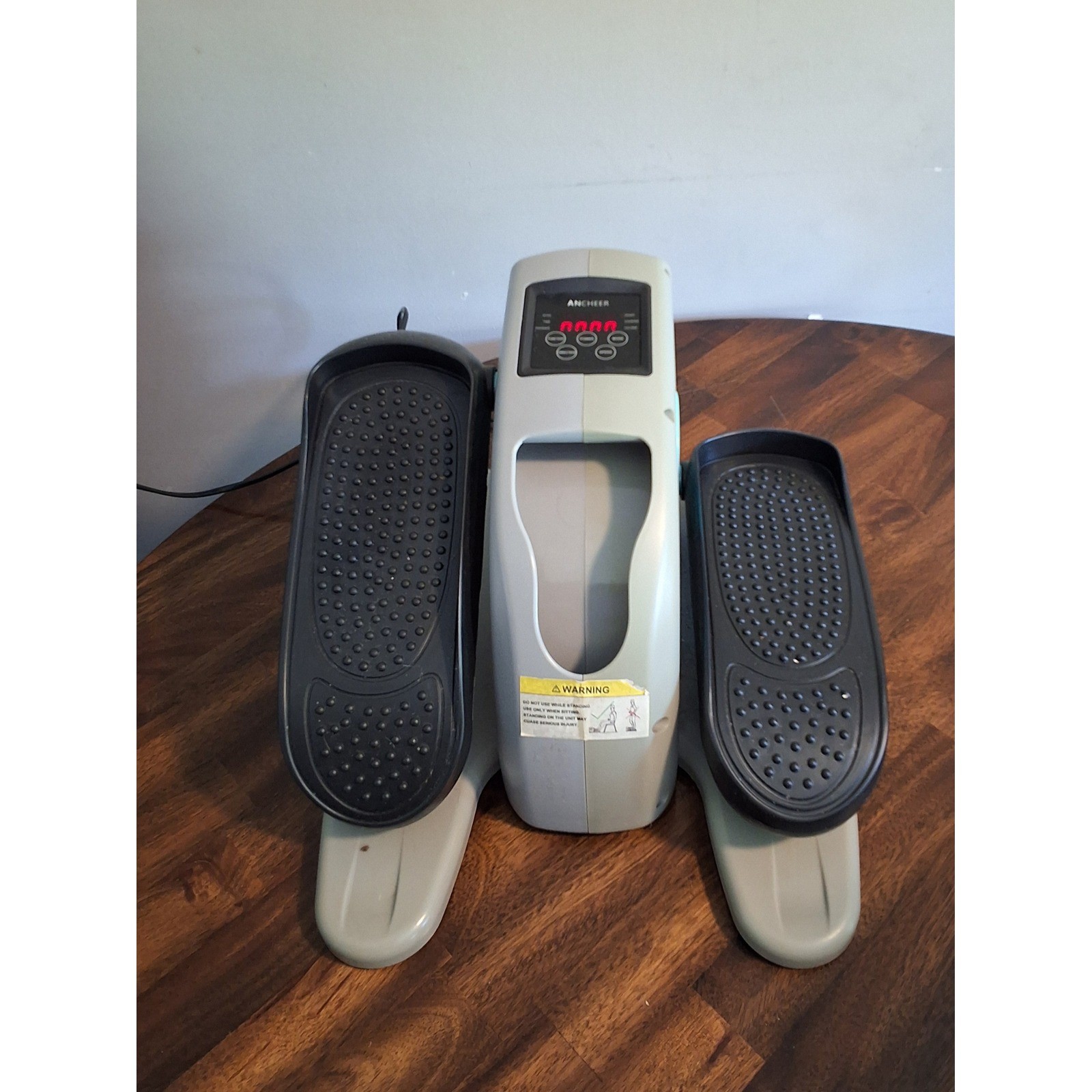 ANCHEER Under Desk Elliptical Machine Electric Pedal Exerciser Silver Black
