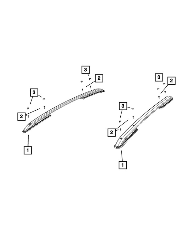 Genuine Mopar Roof Rack Side Rail Left 5vy03u7kab