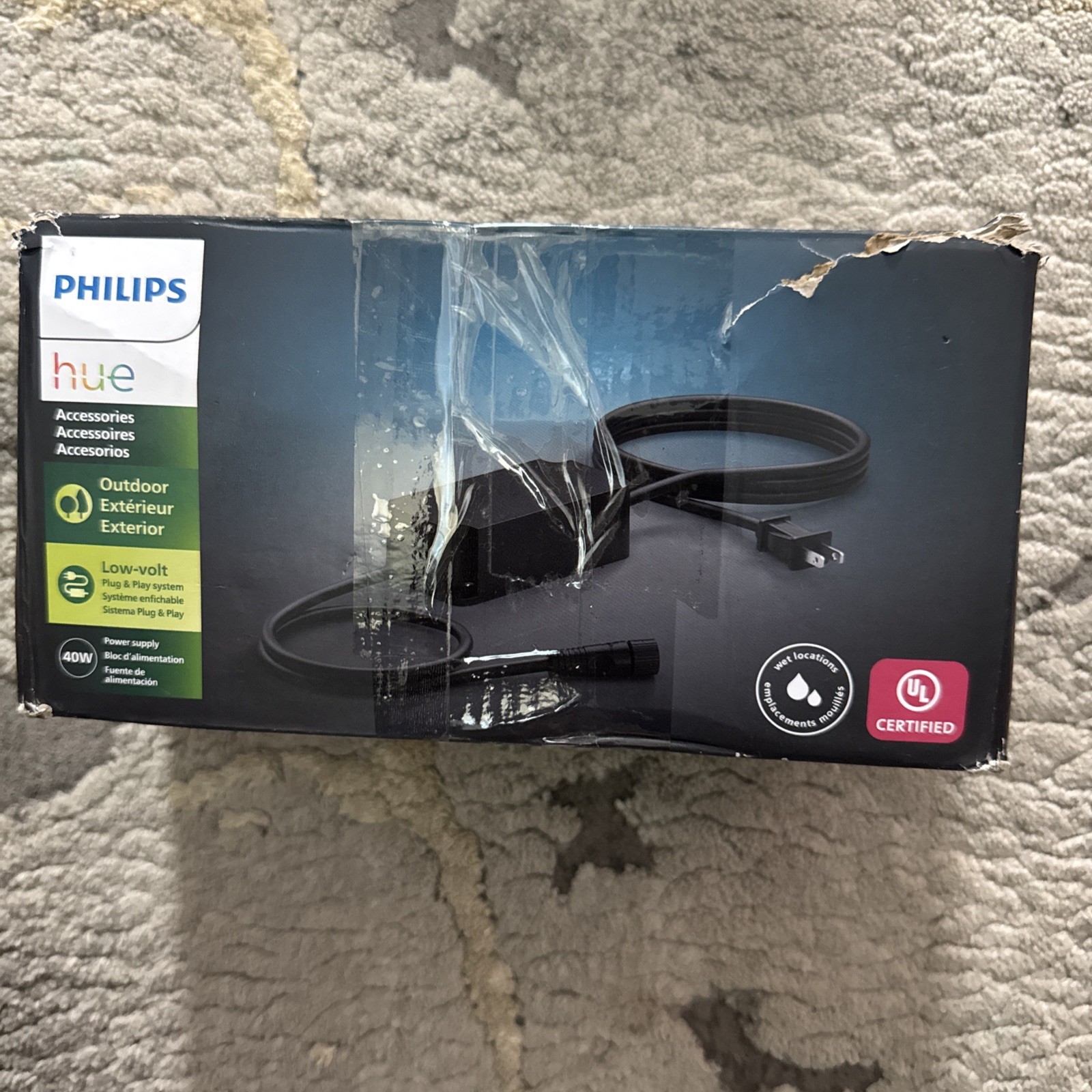 Philips Hue Outdoor 40W Power Supply, Black - Connect Multiple Hue Outdoor Lo...