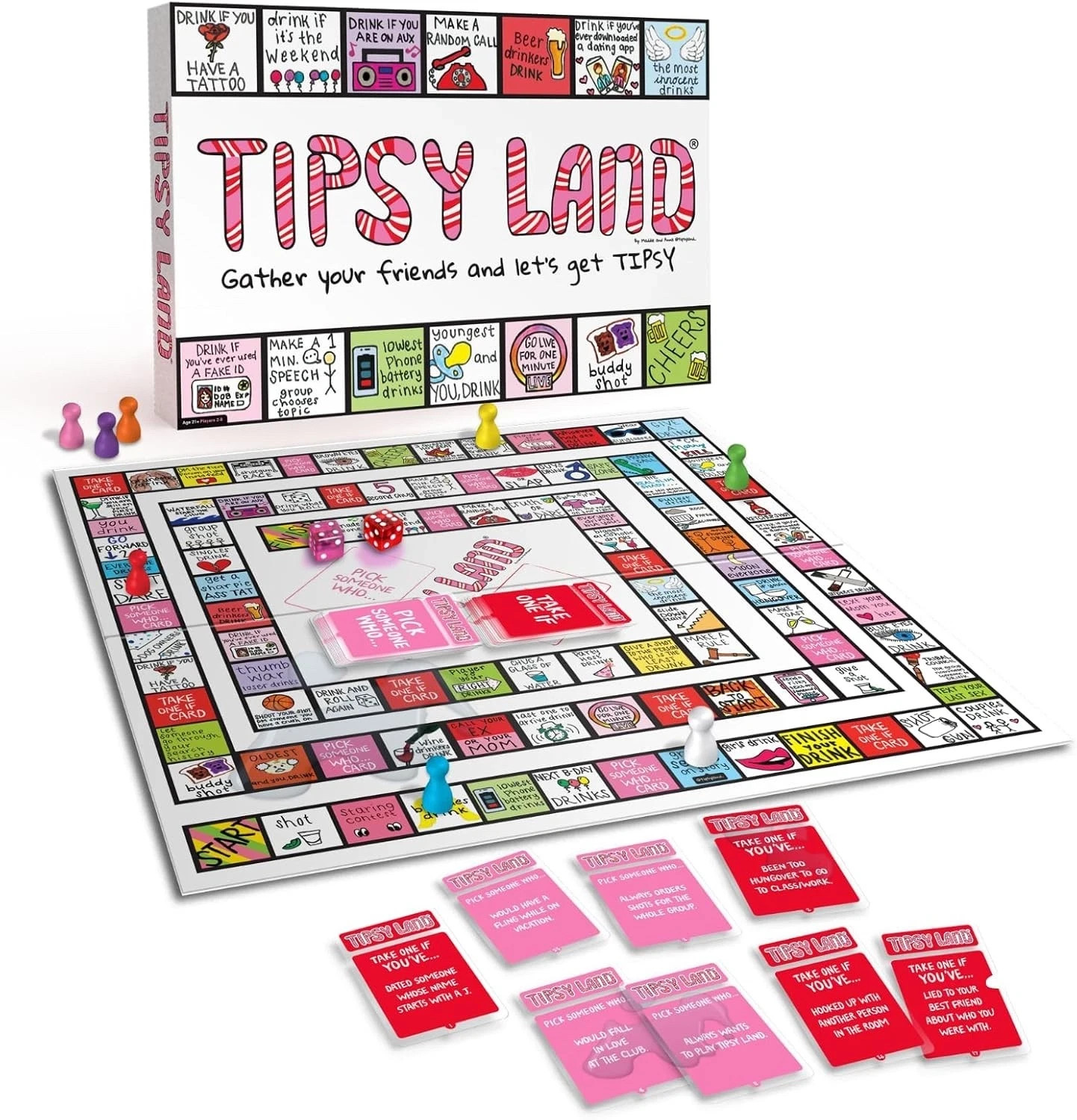 TIPSYLAND Adult Board Game | Group Game for Game Nights, Parties and More - New