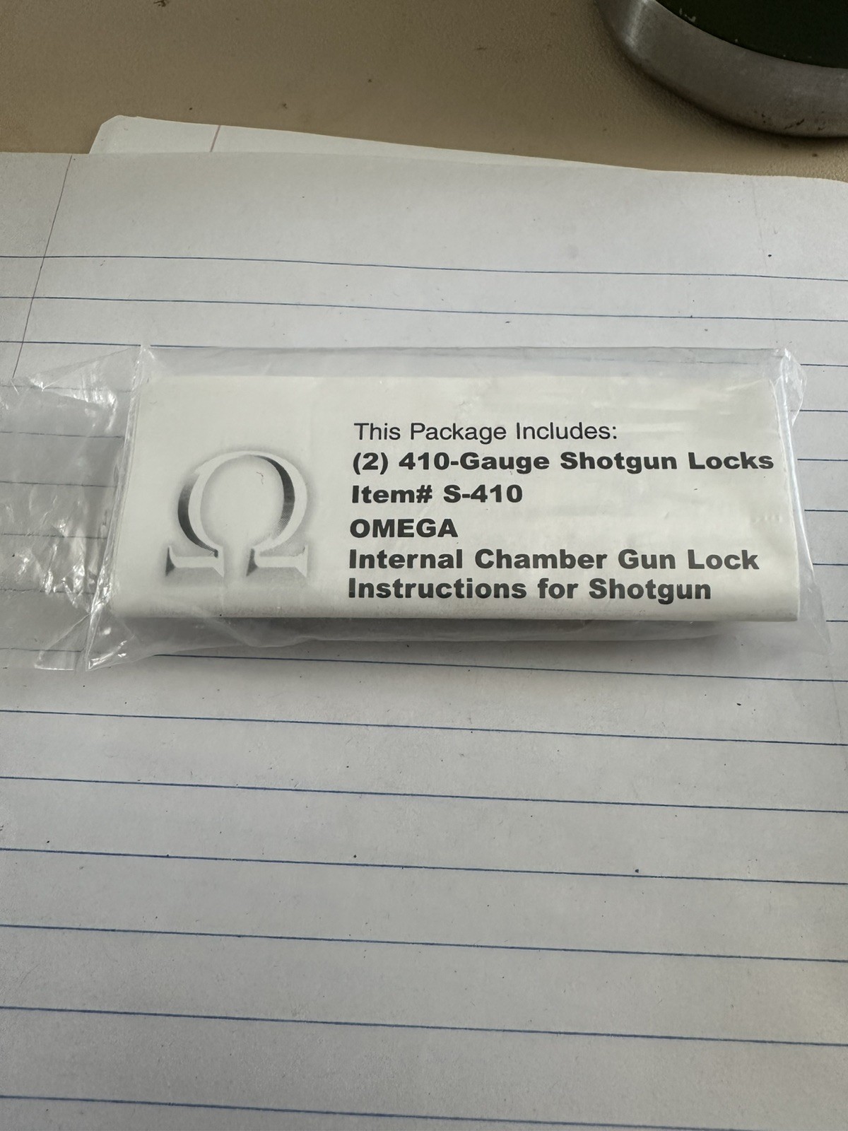 Omega Internal Chamber Gun Lock For Over/Under Shotgun 410 Ga