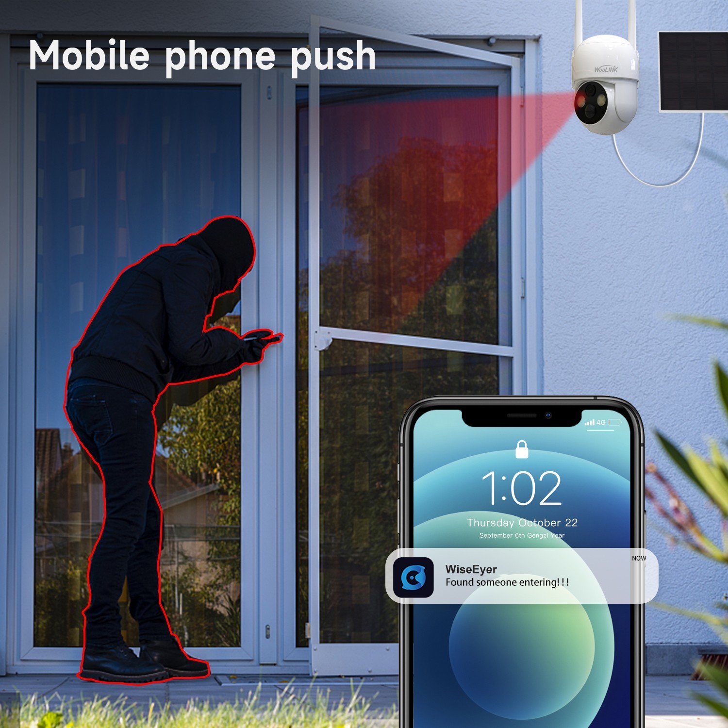 3PK 4MP Solar Battery Powered Wireless Security Camera System 360°+Solar Panel