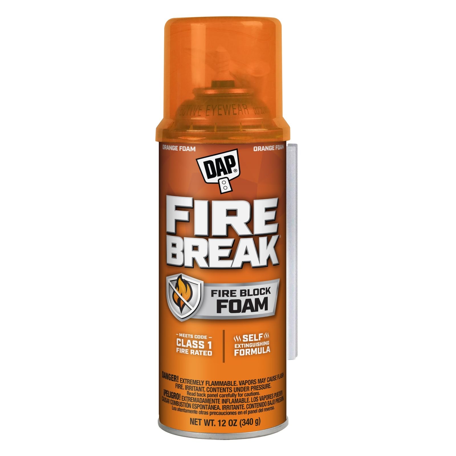DAP FireBreak Flame Resistant Foam Sealant, 12 Ounce (Pack of 1), Orange
