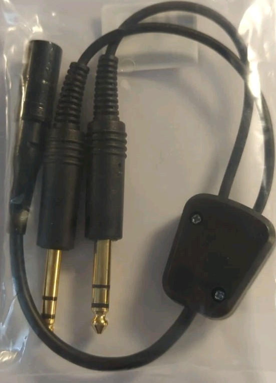 New 6 Pin Lemo to Dual Plug General Aviation GA Headset Adapter for Bose A20 X