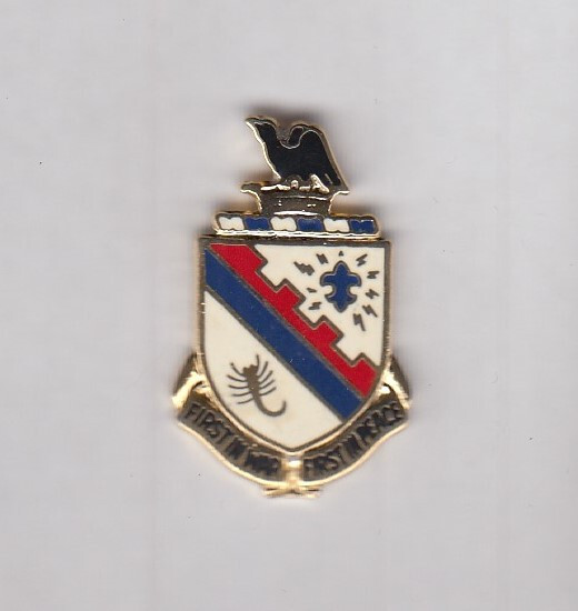 US Army 161st Infantry Regiment DUI Crest NV-21 c/b clutchback