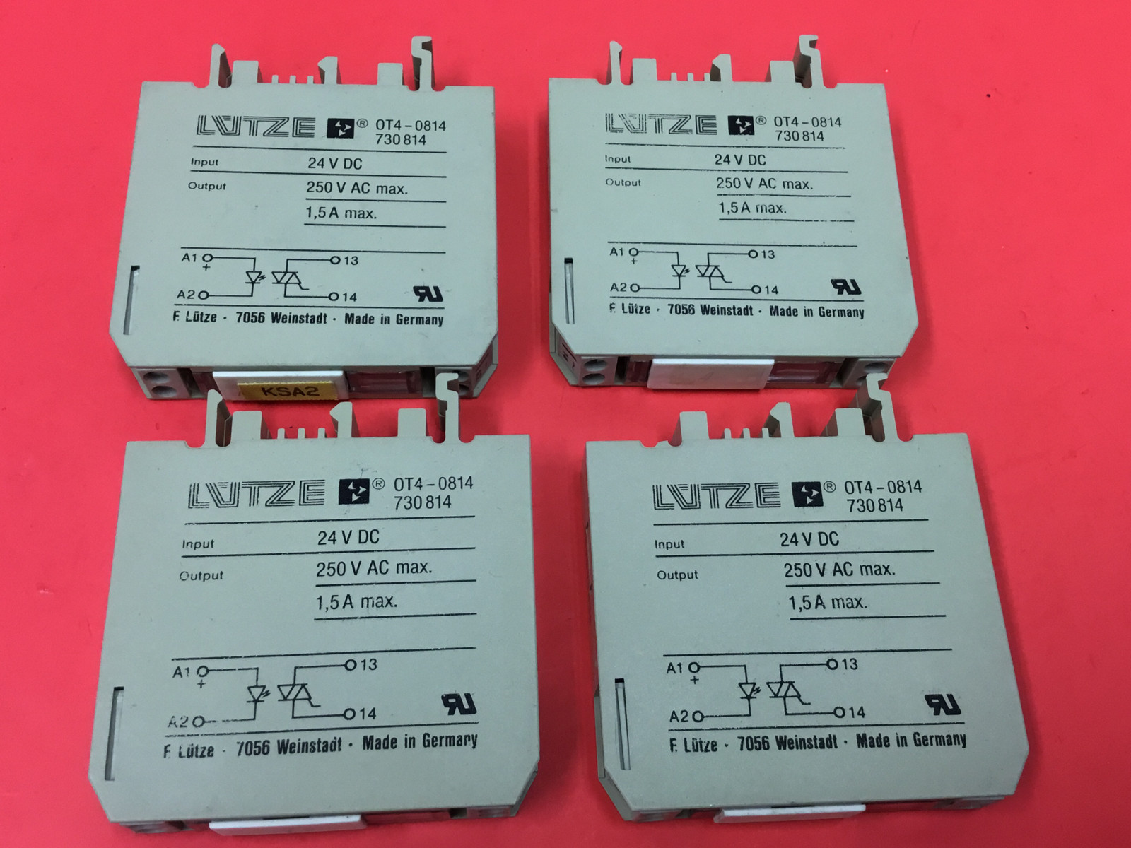 Lütze - P/N: OT4-0814 - Compact Solid State Relay - LOT OF (4)