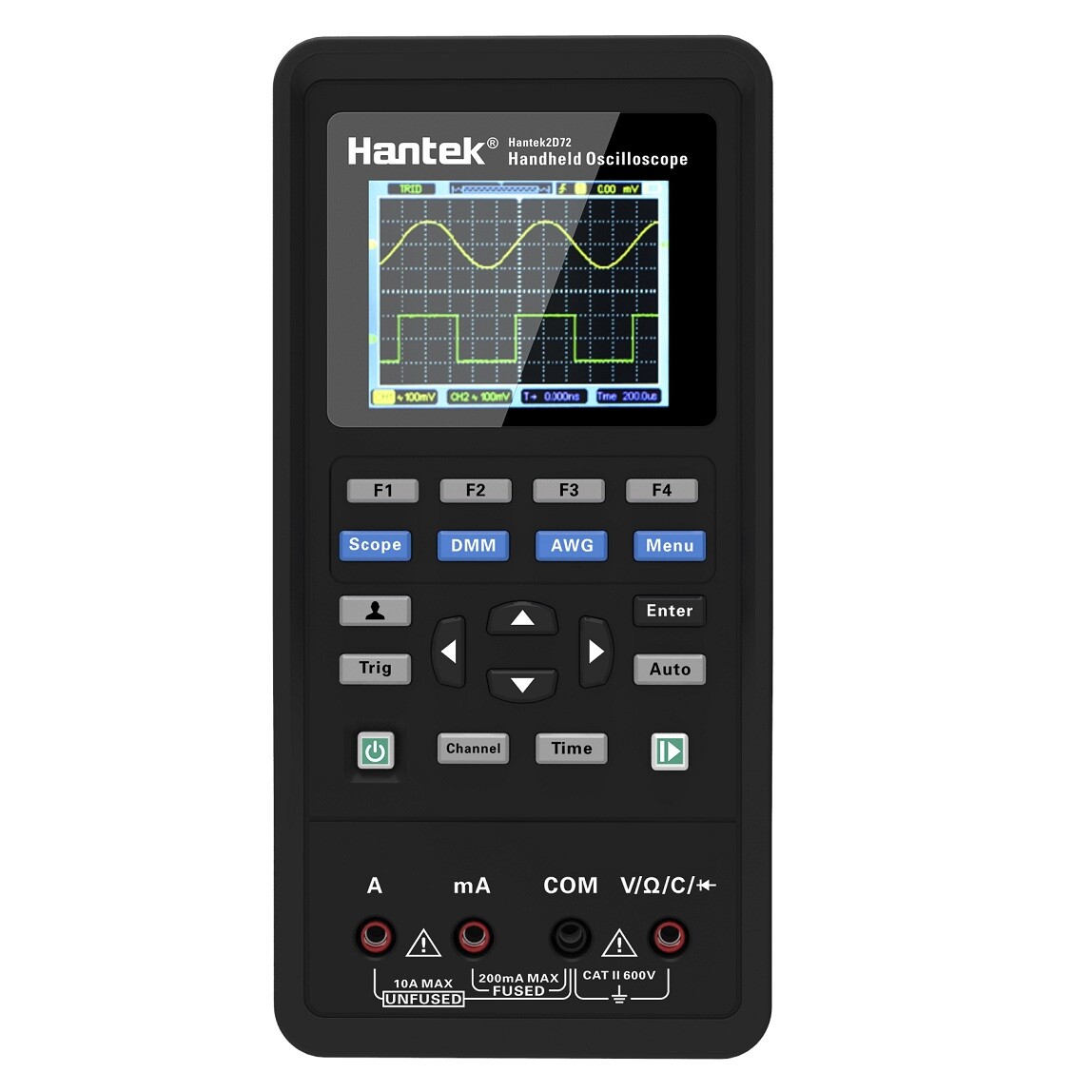 Hantek Handheld 2in1 2CH Digital Oscilloscope tester Multimeter 40MHz 70MHz DMM