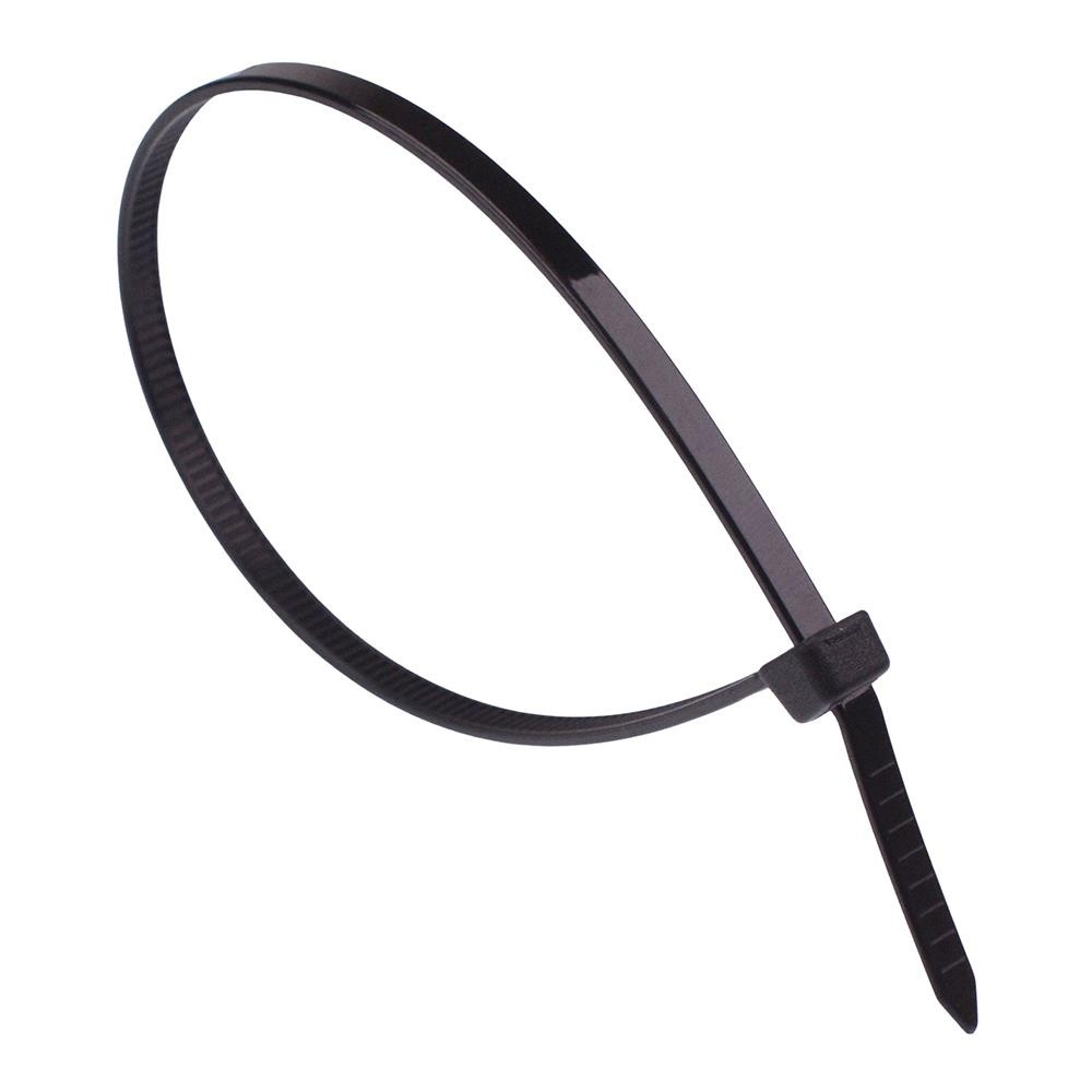 3.6mm x 200mm Black Zip Cable Tie - Pack of 100