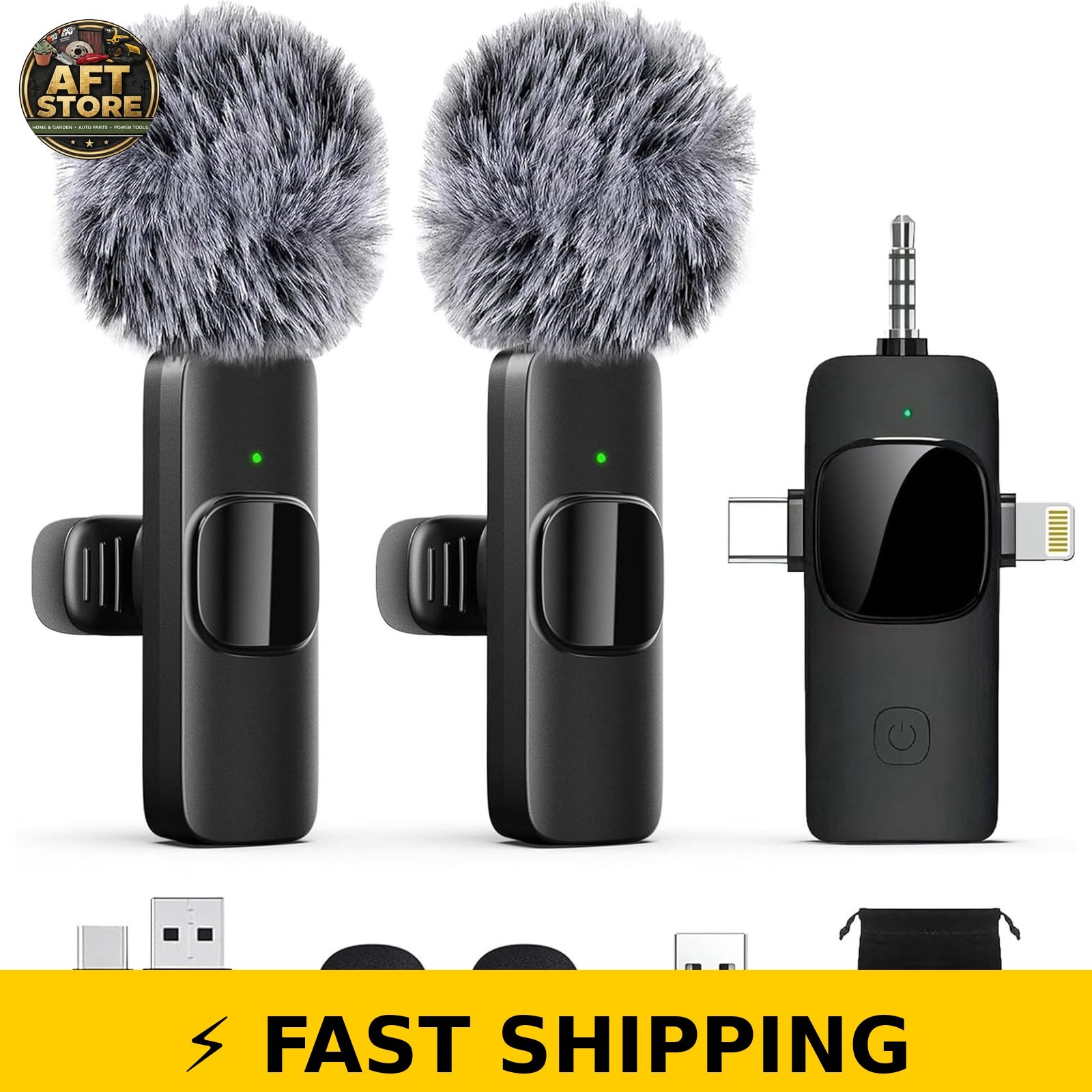 Wireless Lavalier Microphone for iPhone/iPad - Noise Reduction