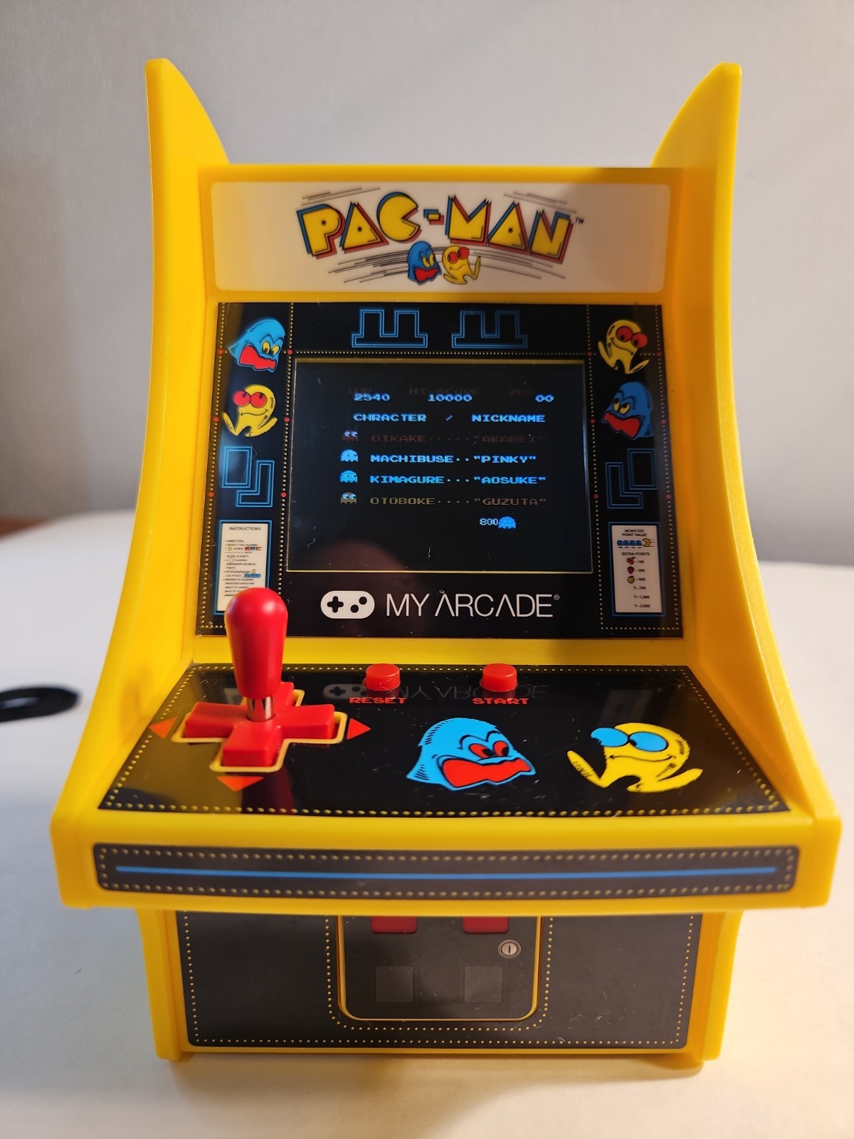 Pac-Man Mini Arcade Vintage Bandai Namco 1980 Tested & Working Good Condition