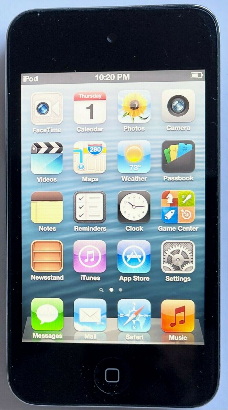 APPLE A1367 iPOD TOUCH 8GB SILVER 4th GENERATION MEDIA PLAYER ~ WORKING