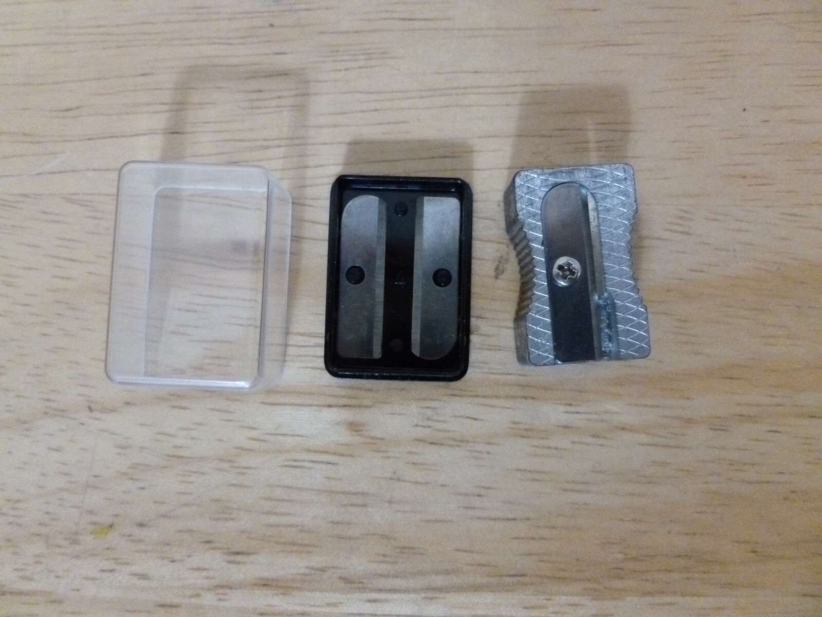 M.O.R. nr. 200, metal pencil sharpener with case & extra blades. W. Germany