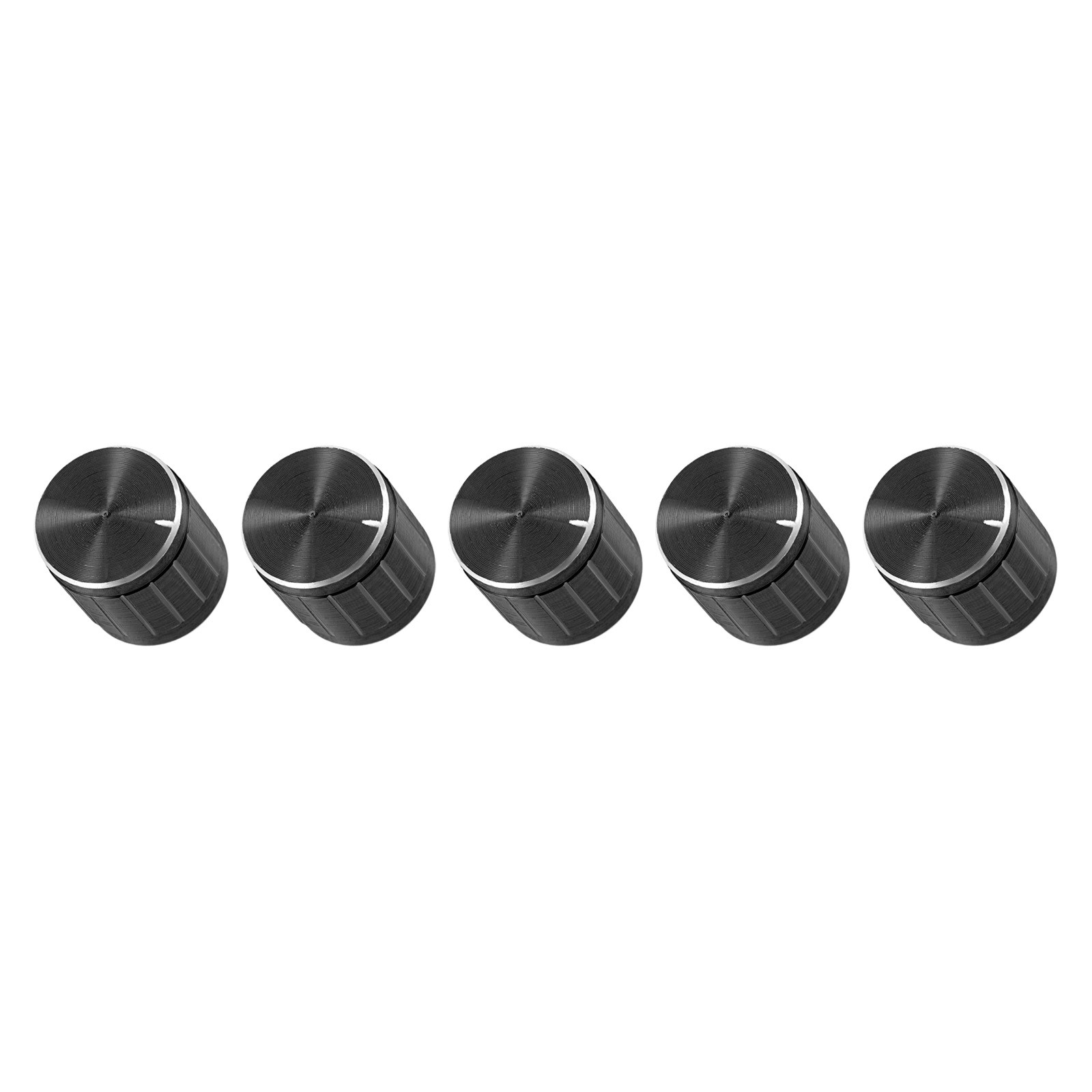 5 x Potentiometer Control Knob Insert Shaft Switch Knobs 15.8x16.8mm 6mm Black