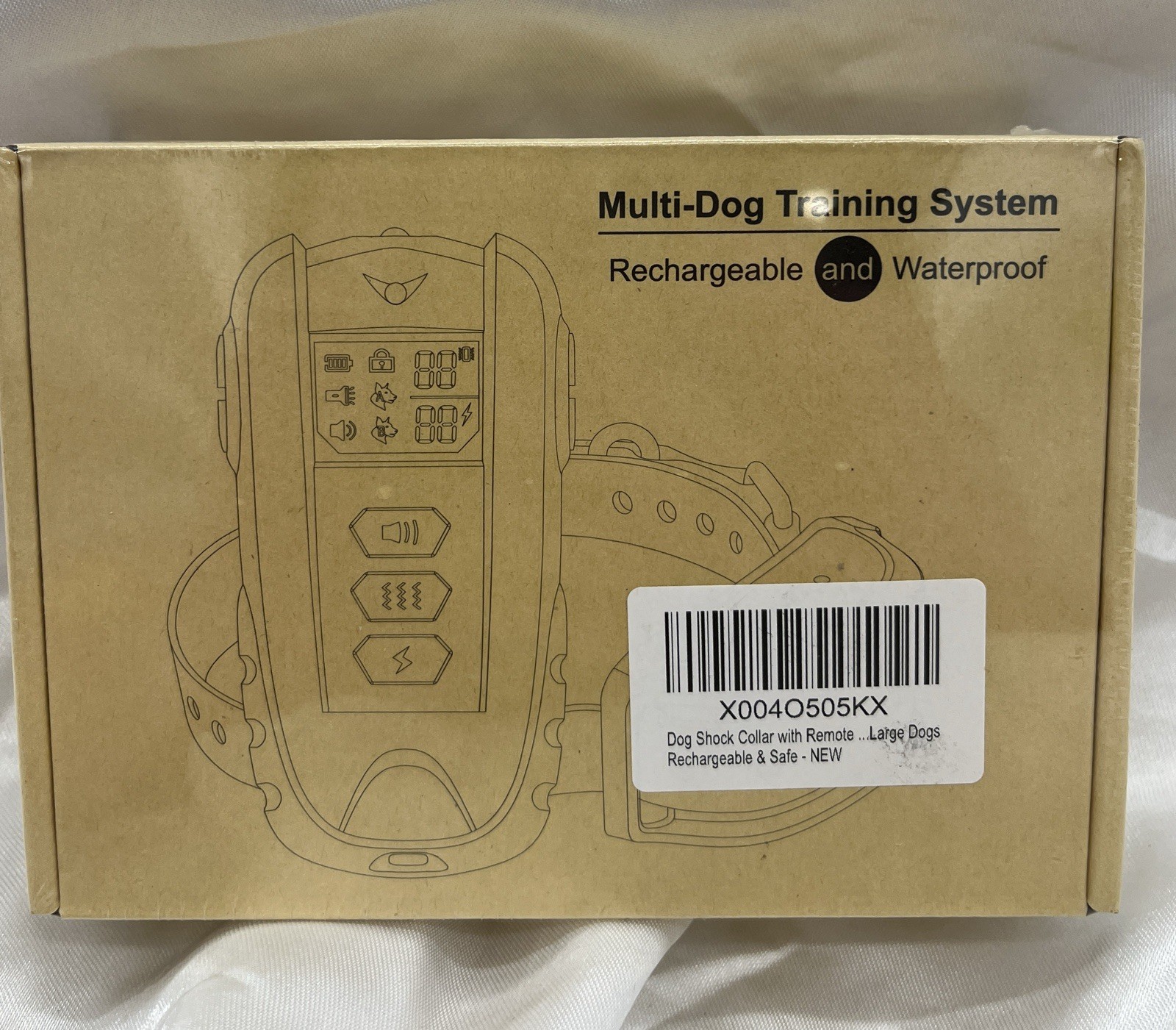 Waterproof Rechargeable Dog Training Shock Collar with Remote Large Dog Color NA