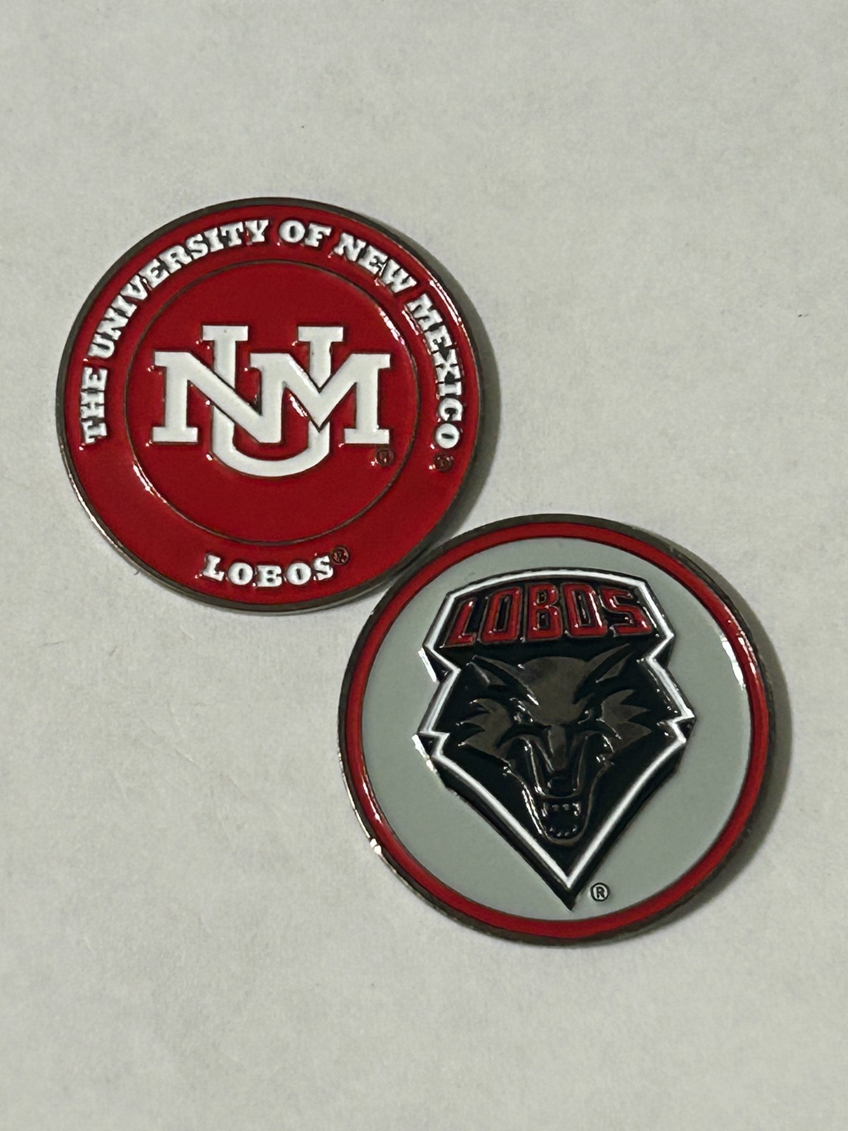 New Mexico lobos 1" Diameter Double Sided Magnetic Golf Ball Marker NCAA