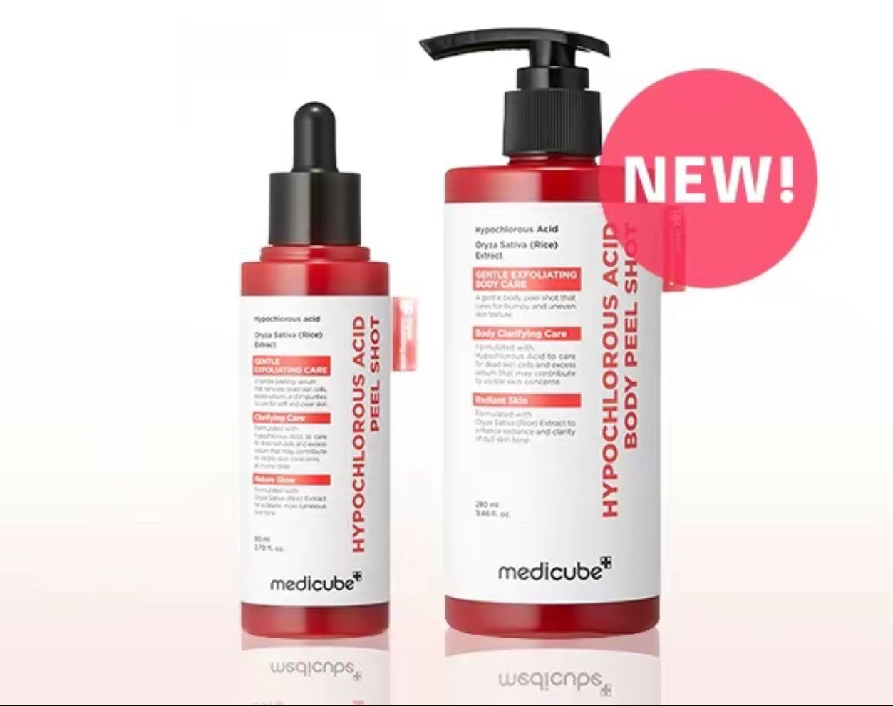 NEW Medicube Hypochlorous Acid Rice Peel Shot Duo