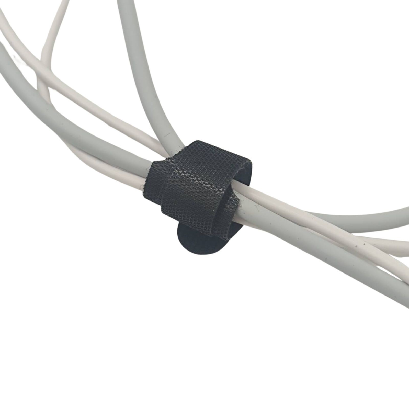 100Pcs Cable Straps Black Wire Cord Hook Loop Ties Reusable Fastening Organizer