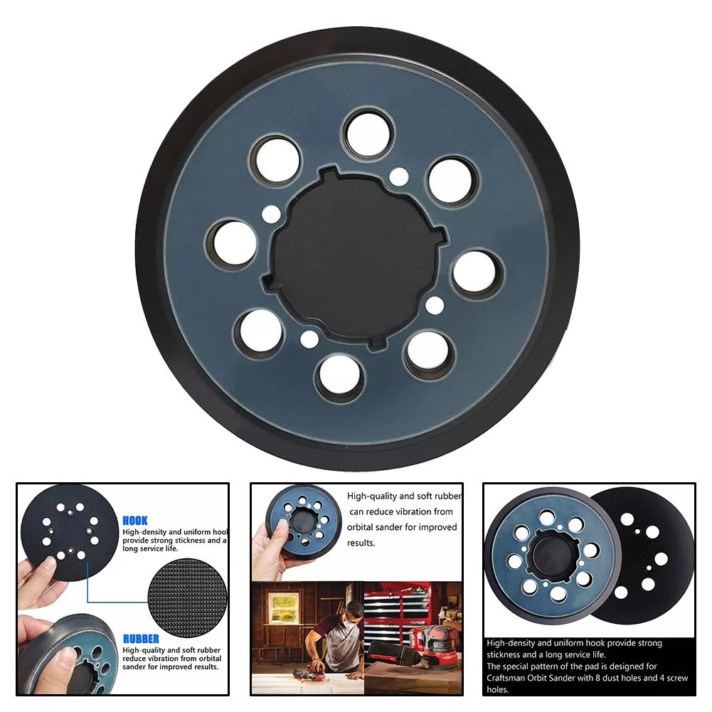 Improved Sanding Results with Soft Rubber 5 Inch Replacement Sander Pad