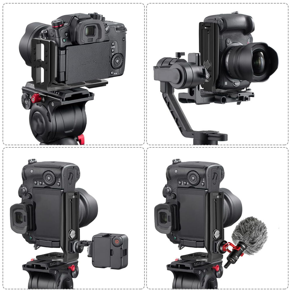 2pcs For DSLR Camera L Bracket Tripod Quick Release Plate Stabilizer Tripod