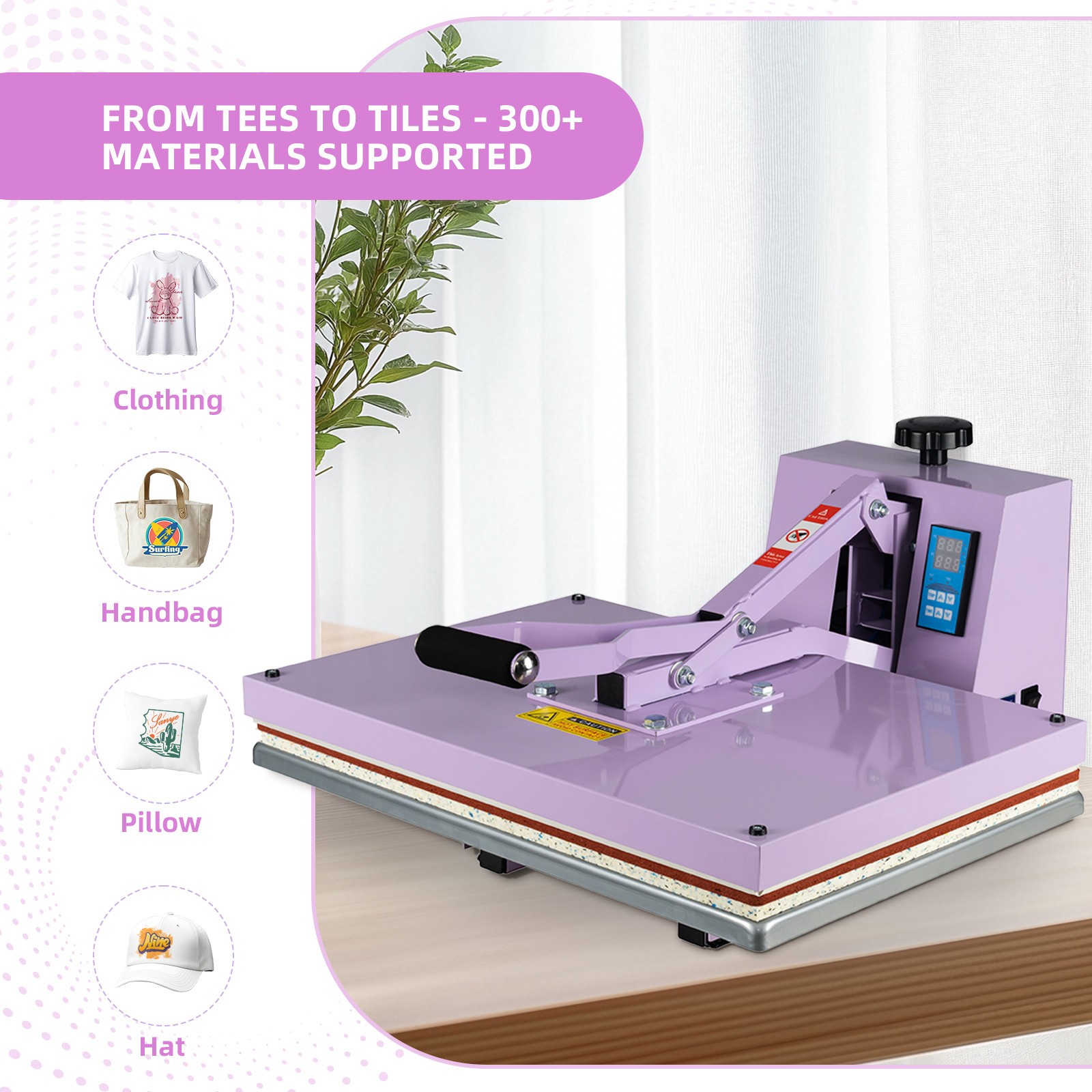 16 x 24 in Heat Press Machine Heat Transfer Printer for DIY T-shirt 2000W 110V