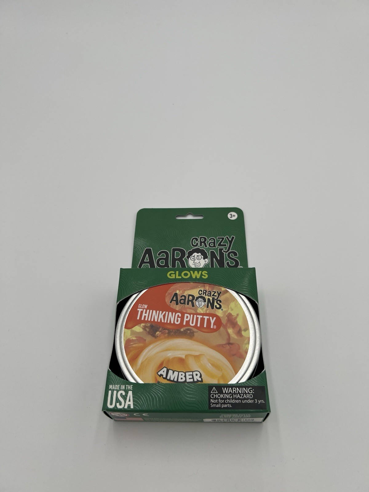 Crazy Aaron's 3.2 Oz Putty World Amber Putty - Glows In The Dark