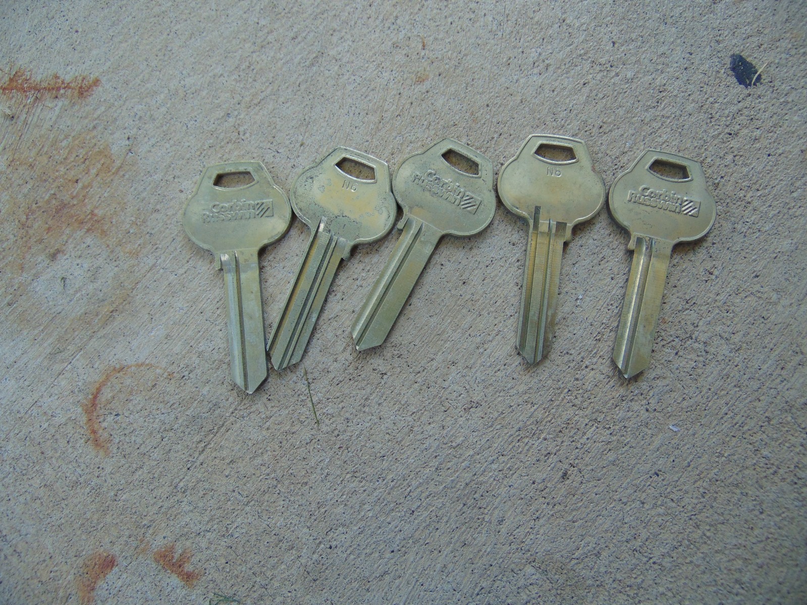 5  KEYS  ORG. CORBIN & RUSSWIN  N6 KEY   6 PIN KEYS BLANKS UNCUT       LOCKSMITH