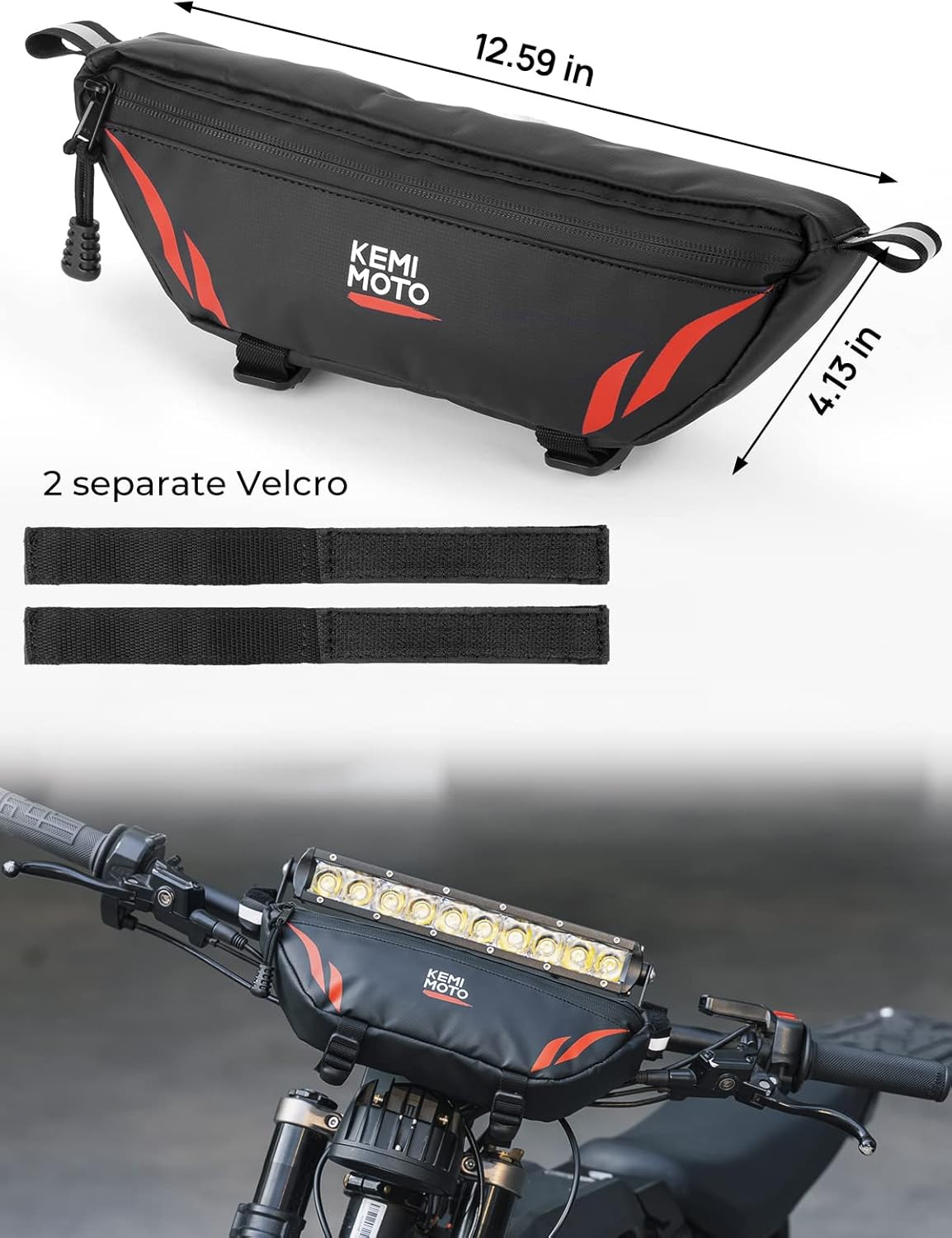 Motorcycle Handlebar Bag Universal Waterproof Front Storage Bag Bicycle Handleba