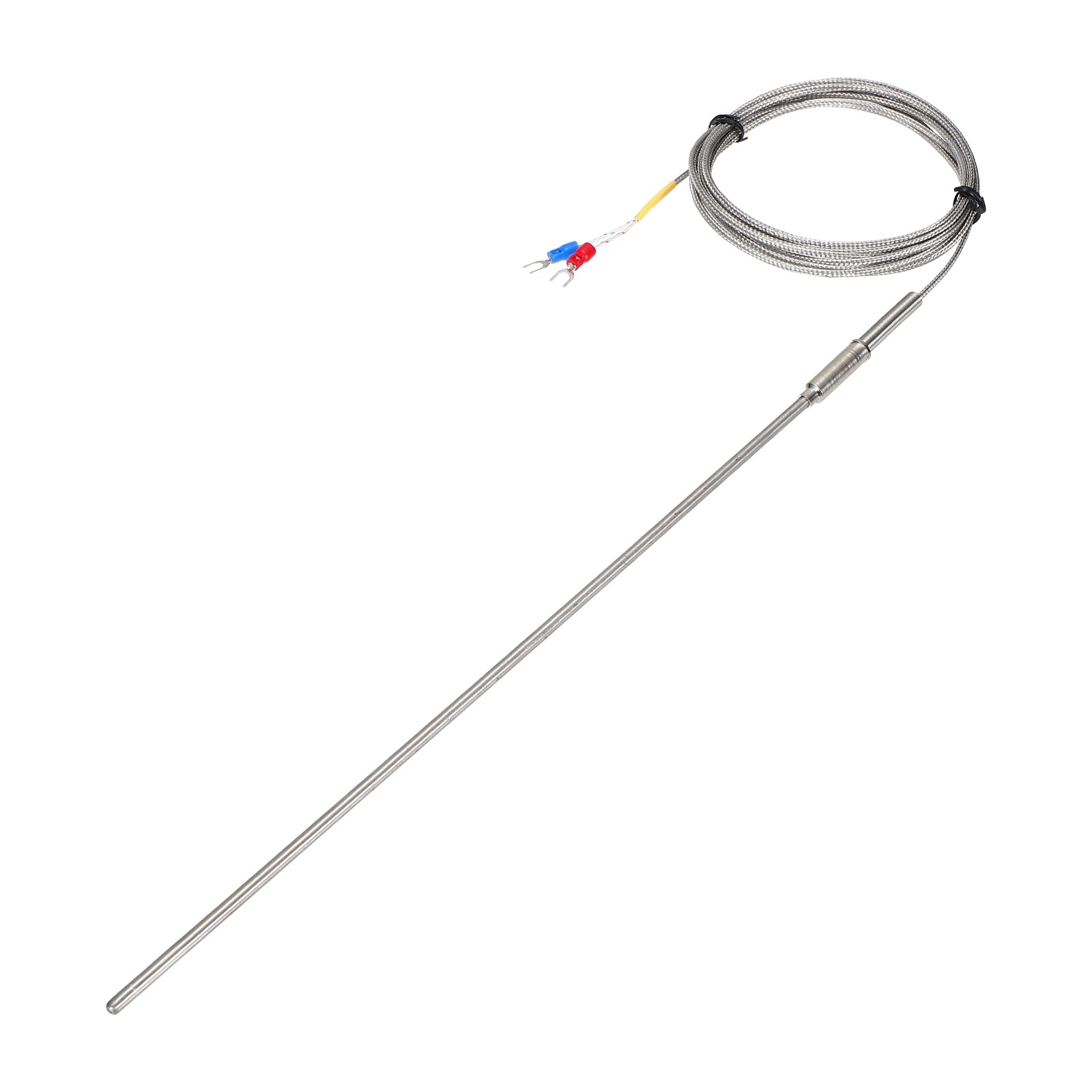 E Type Thermocouple Temperature Sensor Probe 4x300mm 9.8ft Wire 0-800°C