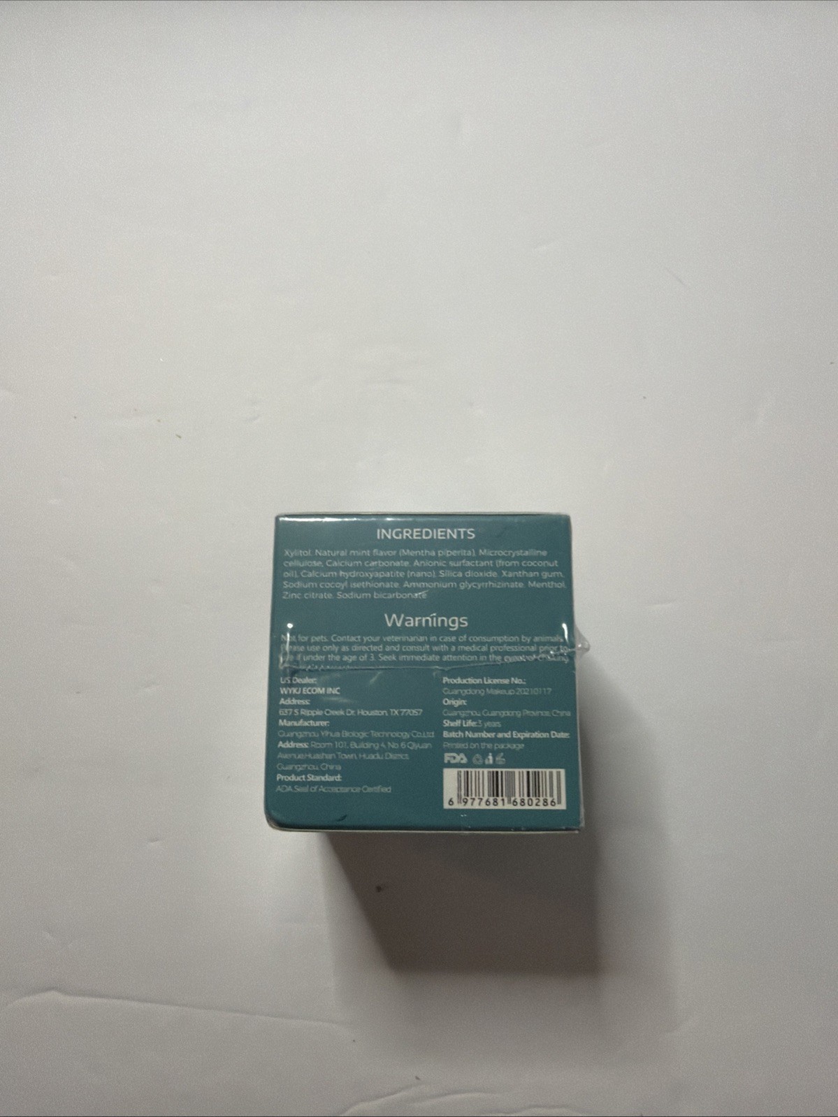 astra glow 8% hydroxyapatite toothpaste tablets new Sealed