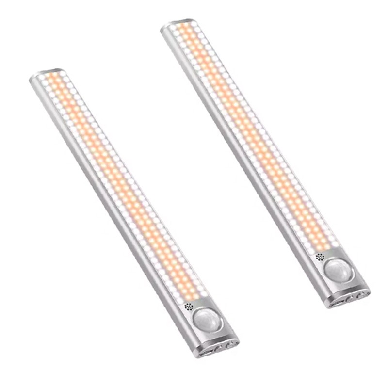 LED Motion Sensor Under Cabinet Closet Light USB Rechargeable Kitchen Lamp Strip