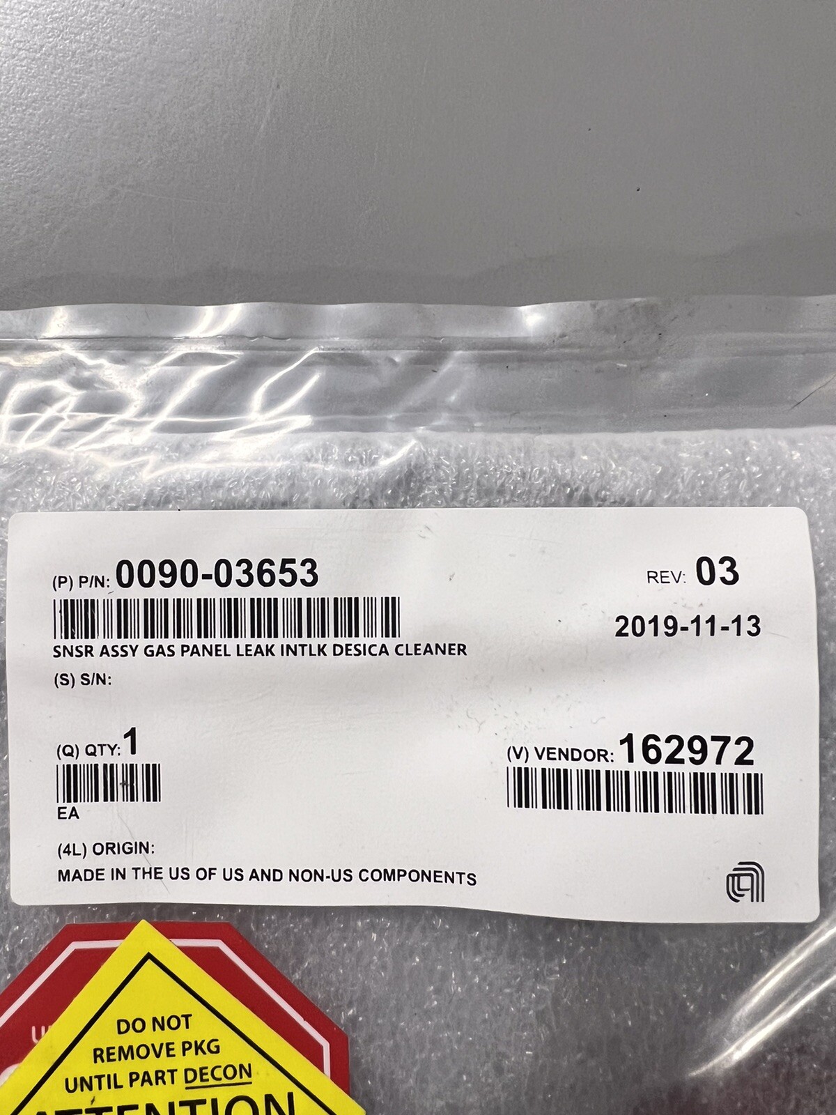 AMAT 0090-03653 SNSR GAS PANEL LEAK DESICA SENSOR
